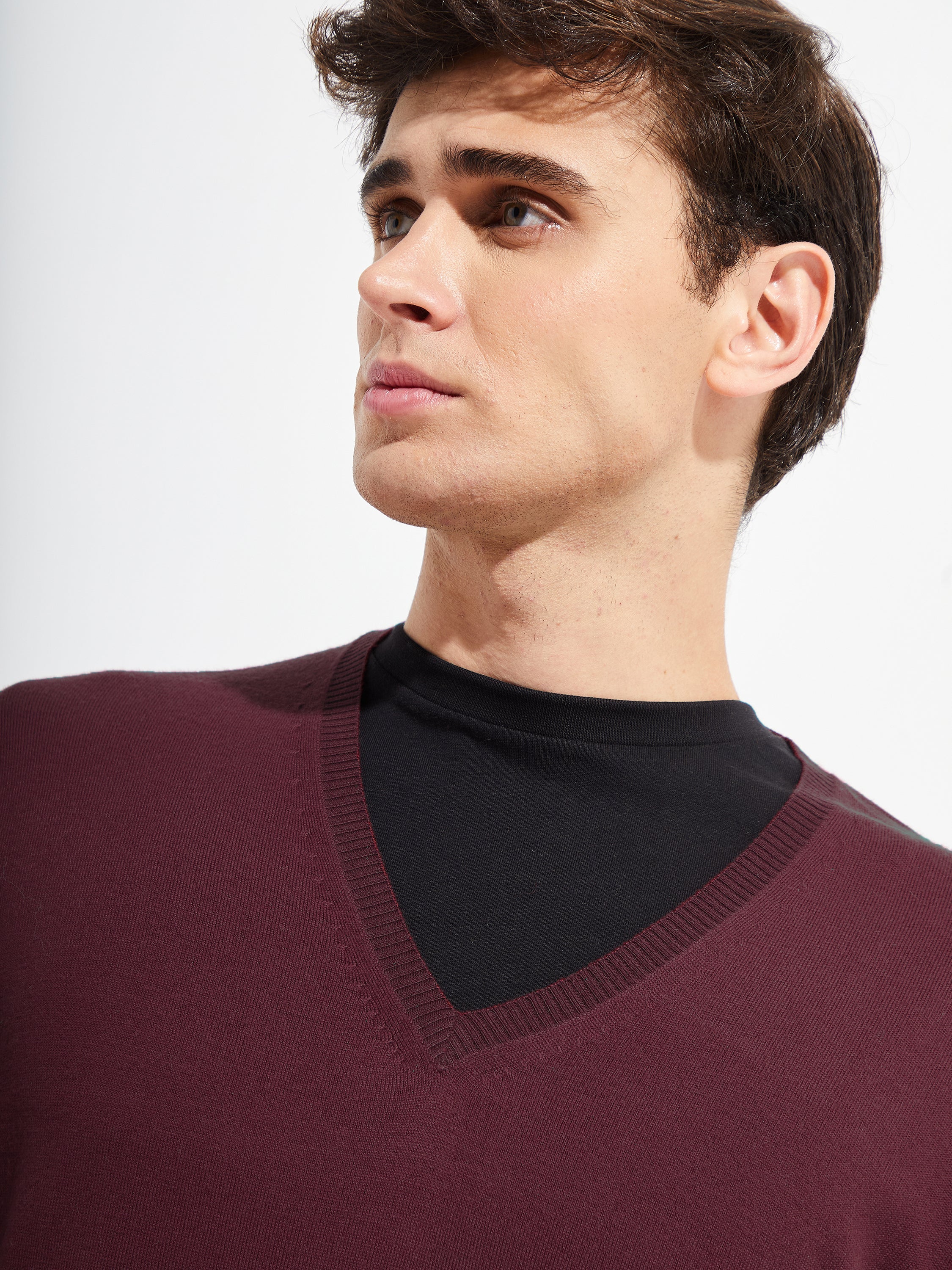 Brian Sweater Vicuña Color Burdeo