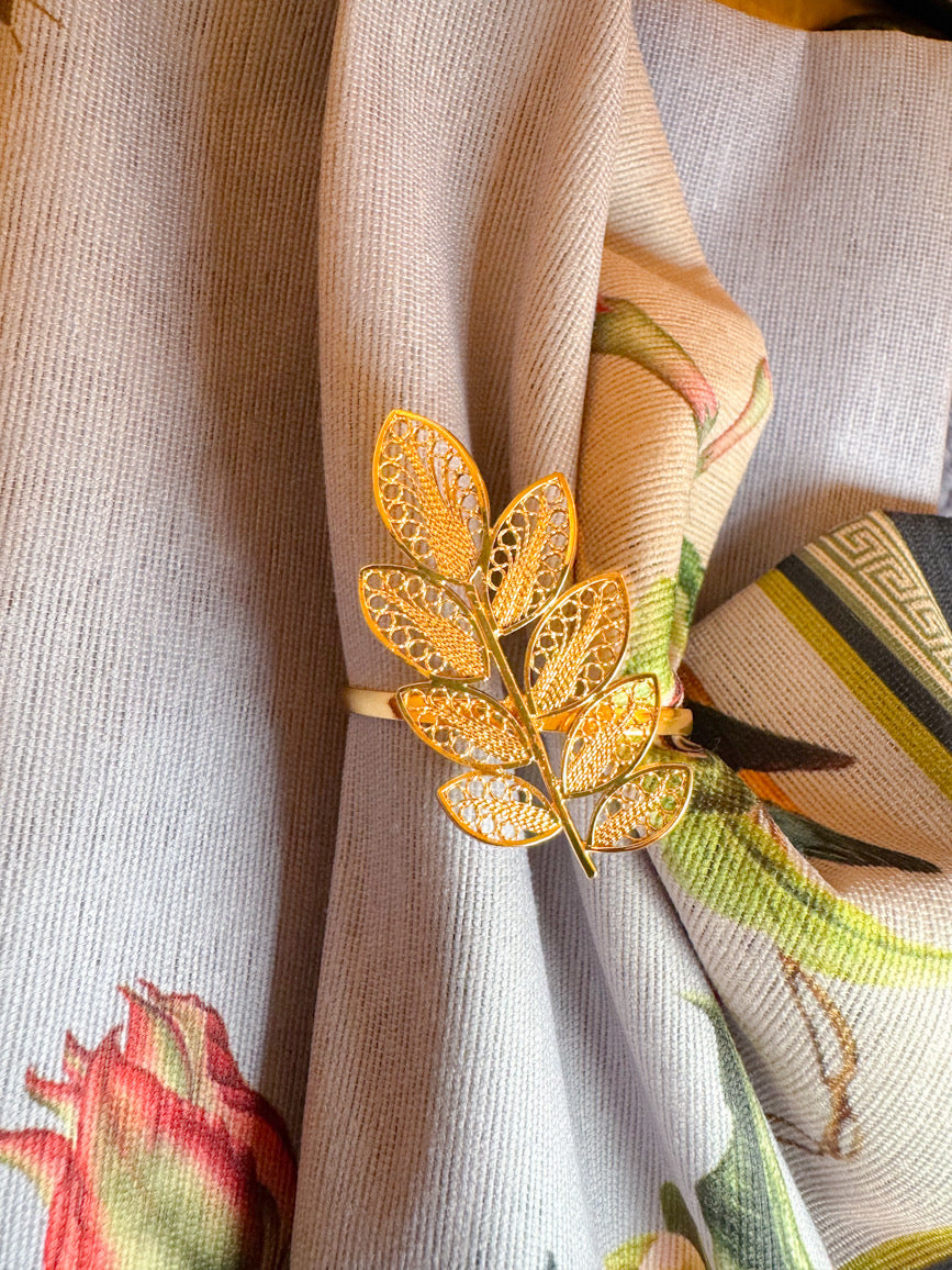 Filigree Deluxe Leave Napkin Ring - Paz Lifestyle 