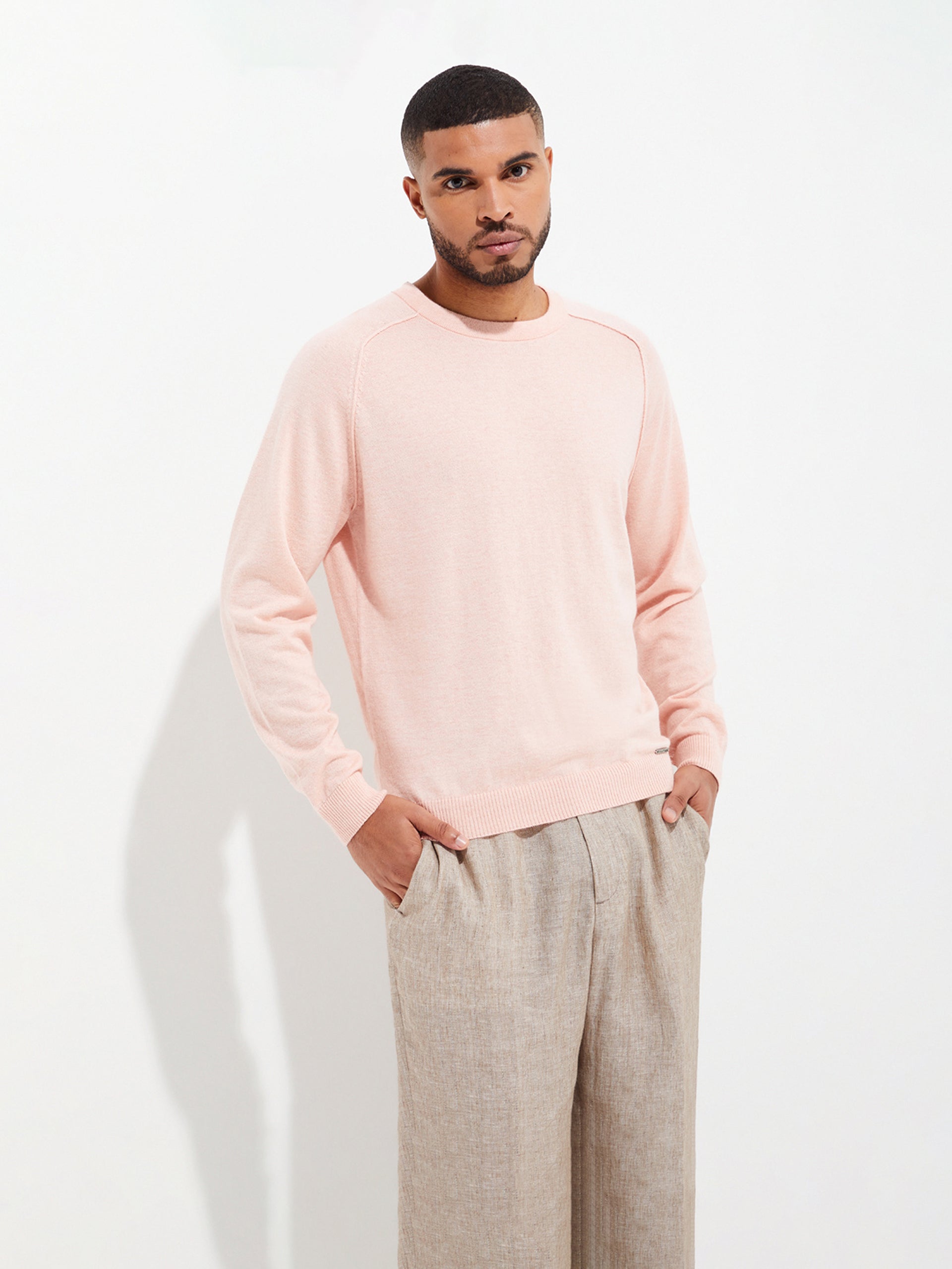 Ublot Sweater Cotton Color Pink - Paz Lifestyle 