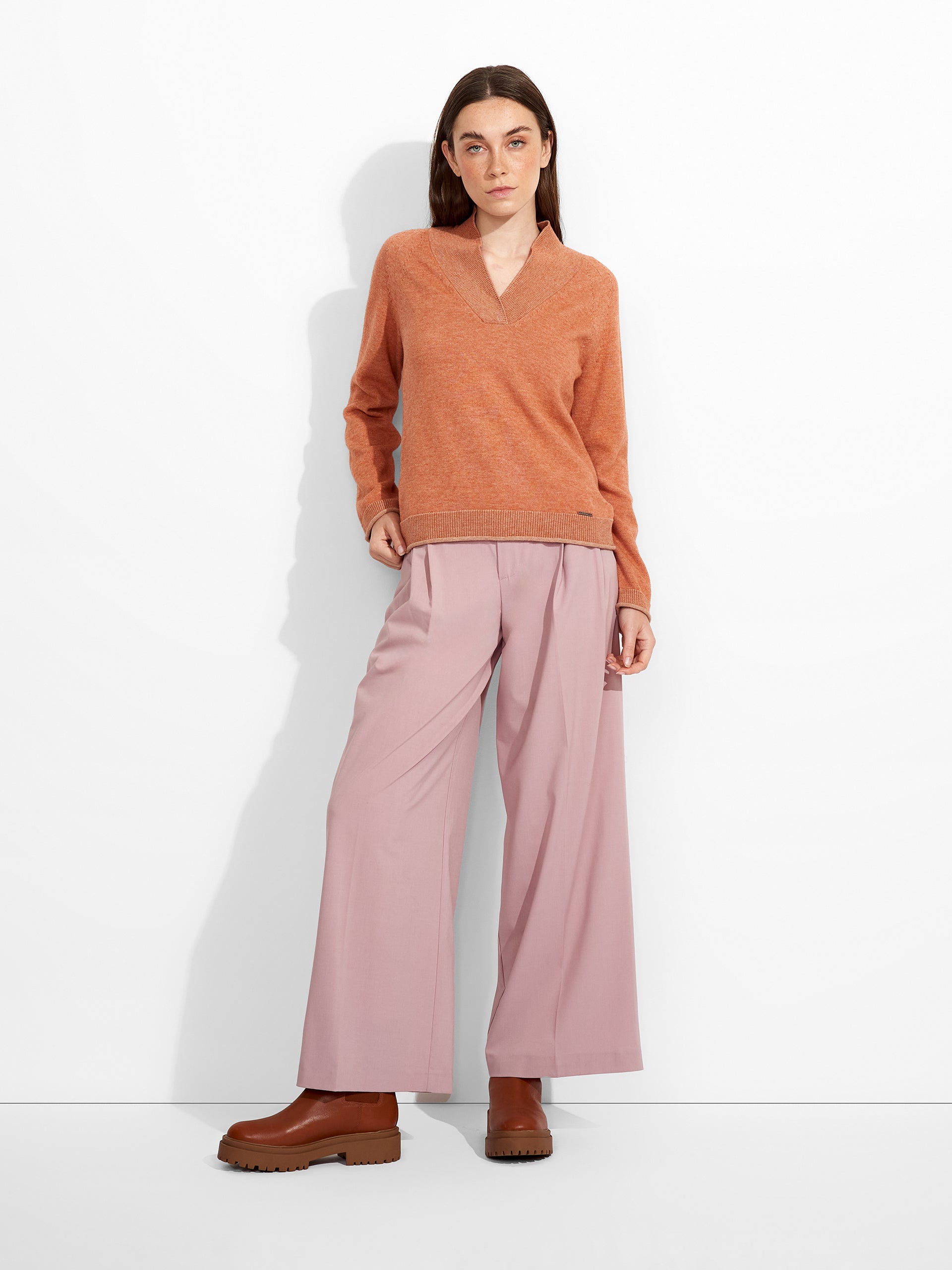 Zolena Sweater Cotton Color Orange