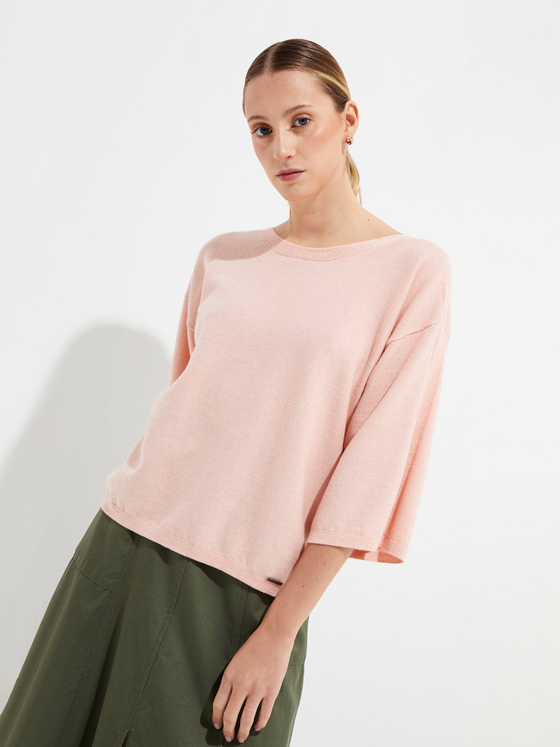 Yolene Sweater Cotton Color Pink - Paz Lifestyle 