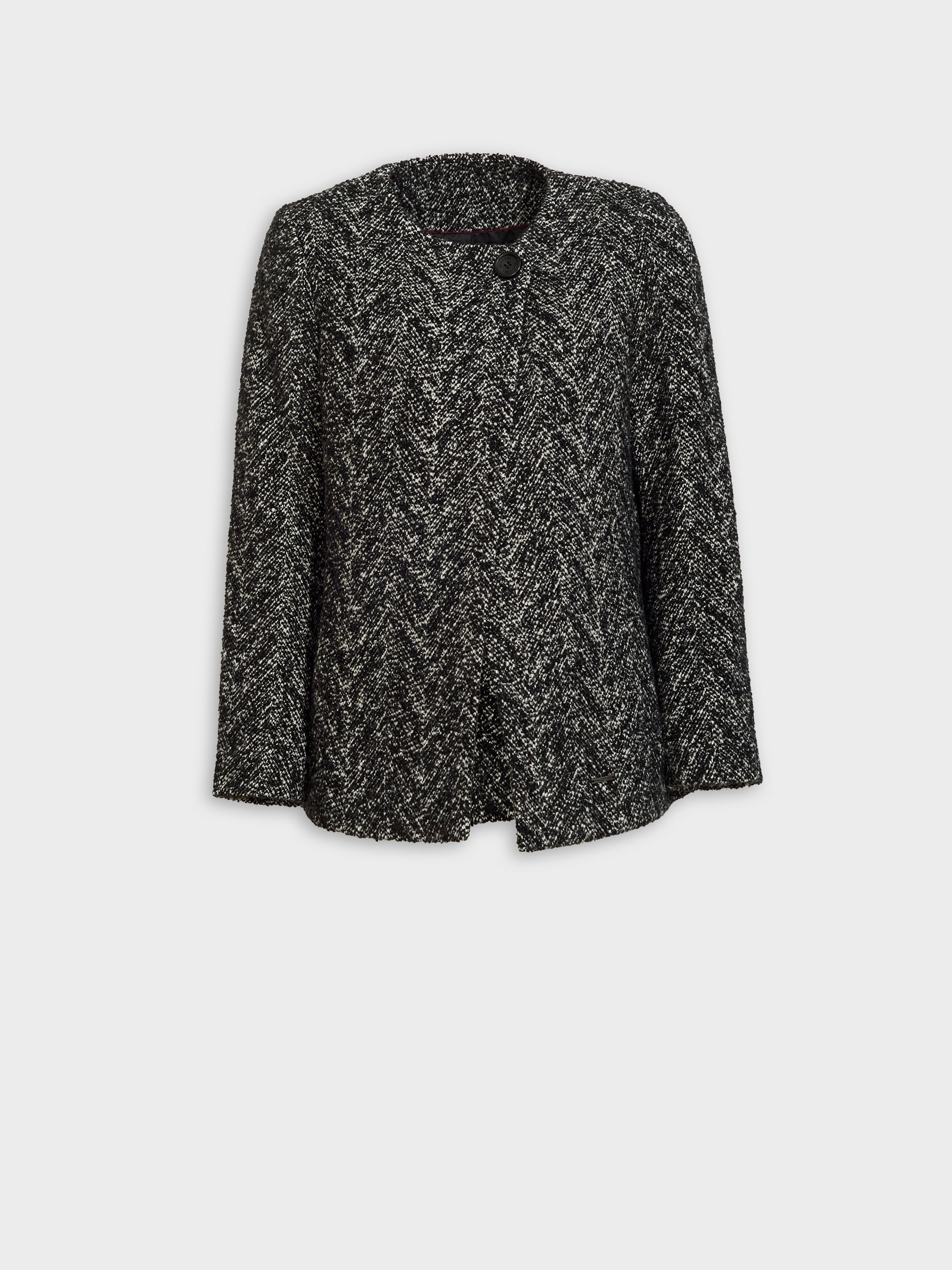 Zigzag Coat Baby Alpaca Color Black