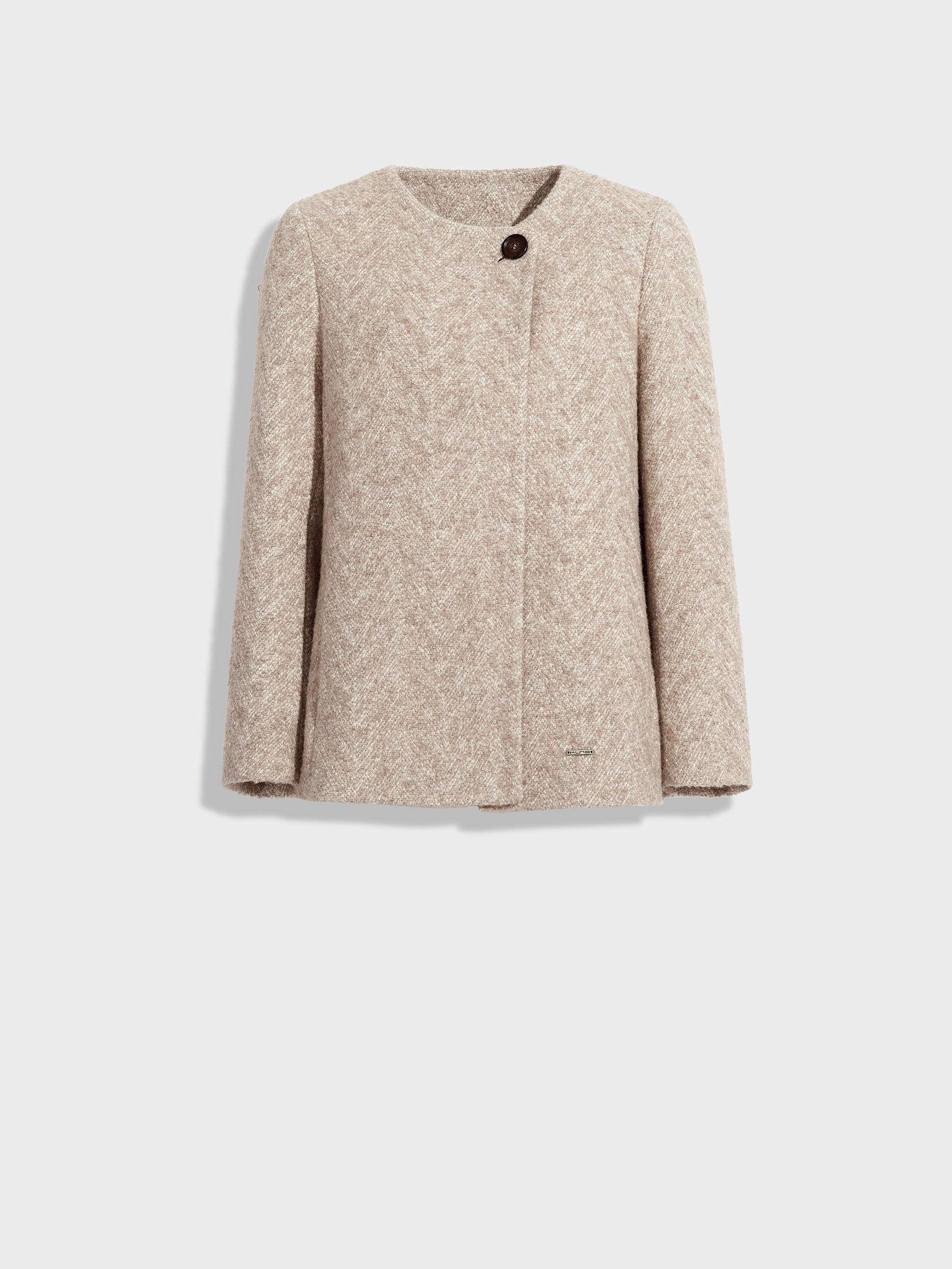 Zigzag Coat Baby Alpaca Color Black