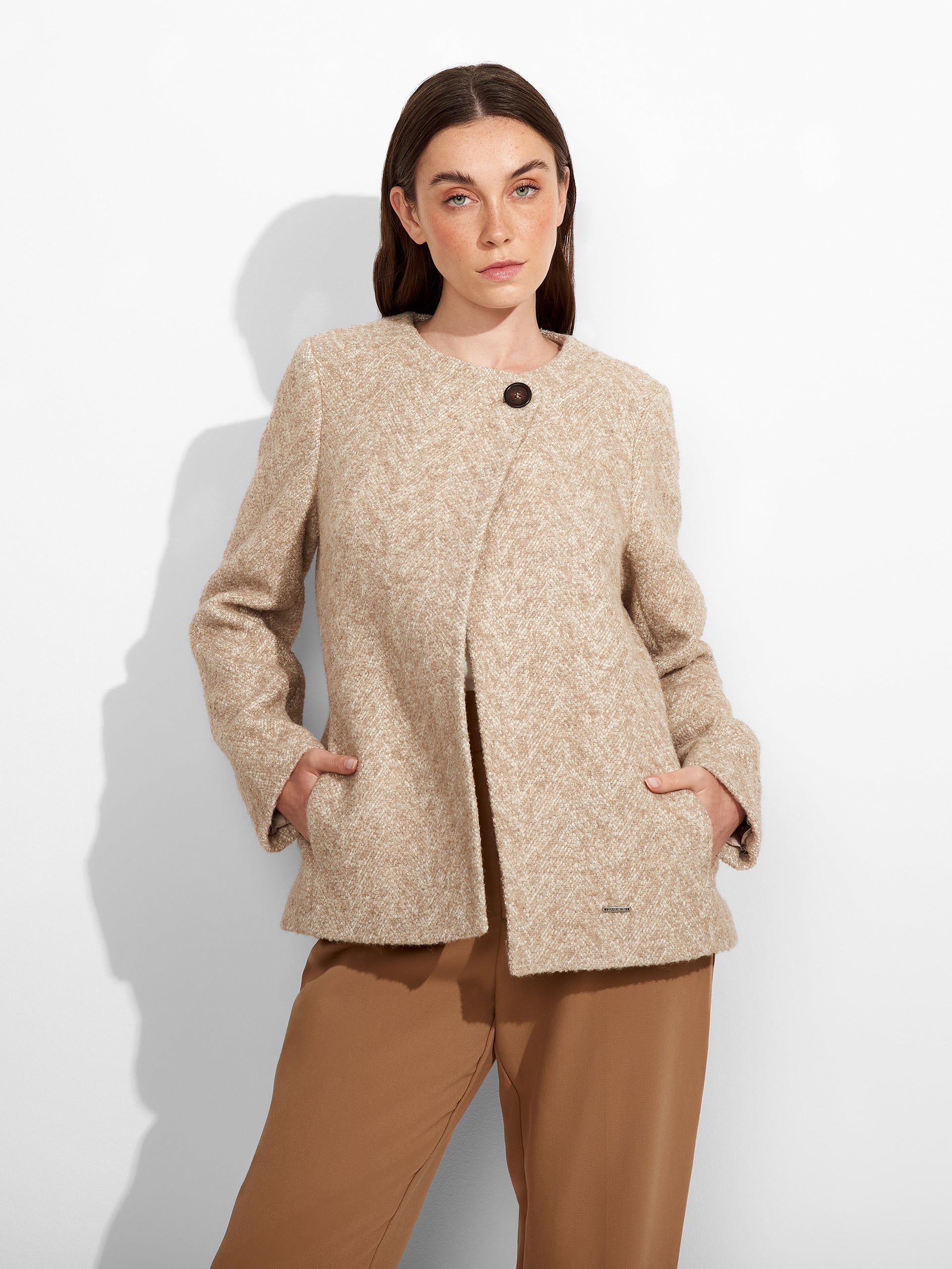 Zigzag Coat Baby Alpaca Color Black