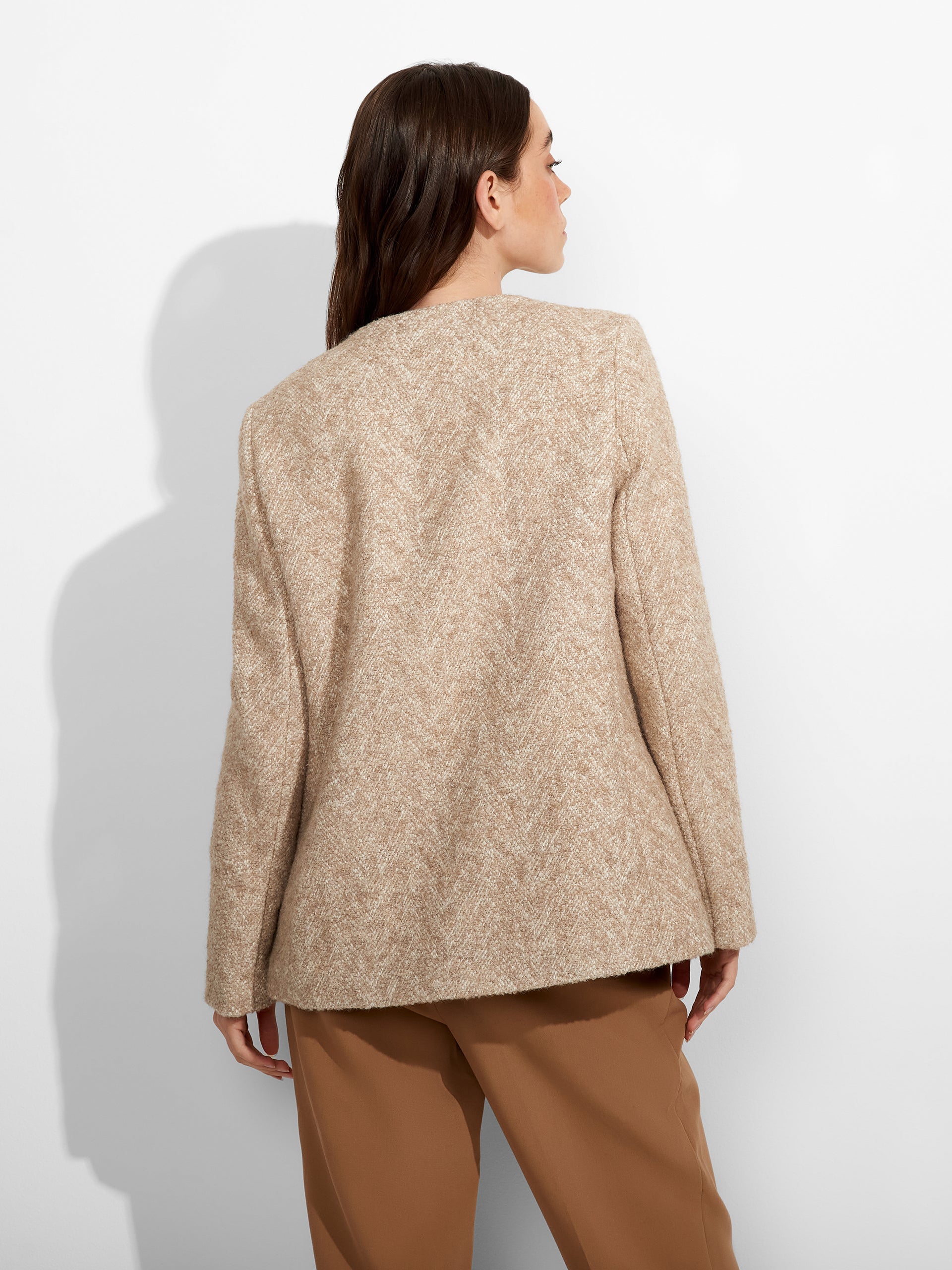 Zigzag Coat Baby Alpaca Color Black