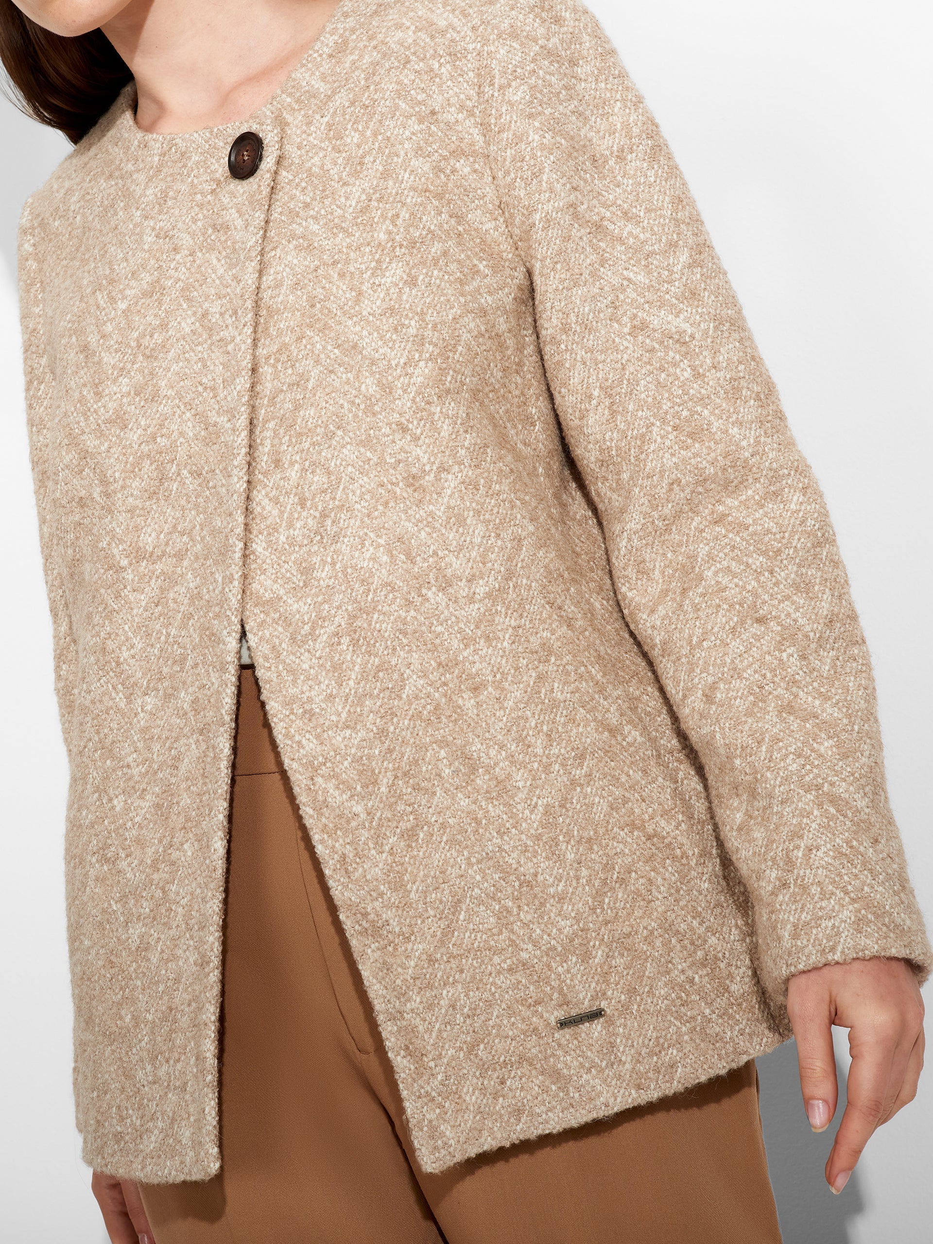 Zigzag Coat Baby Alpaca Color Black