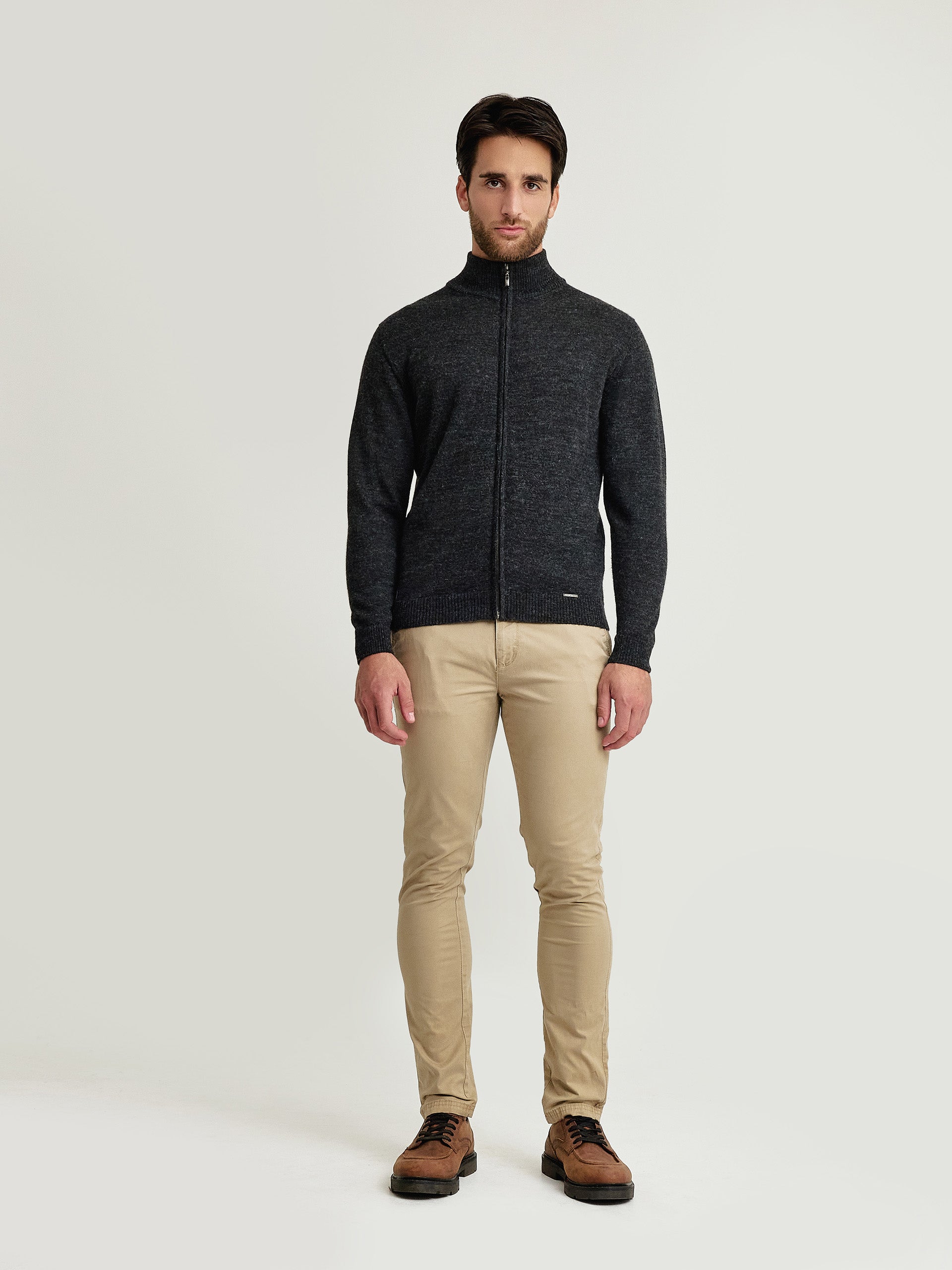 Andreas Cardigan Baby Alpaca Color Anthracite