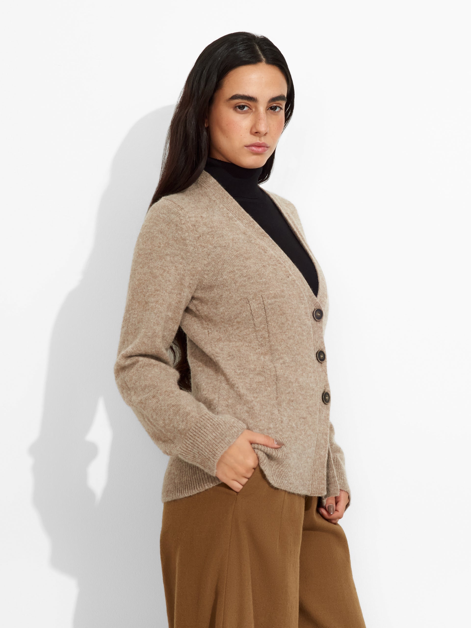 Zia Cardigan Baby Alpaca Color Brown