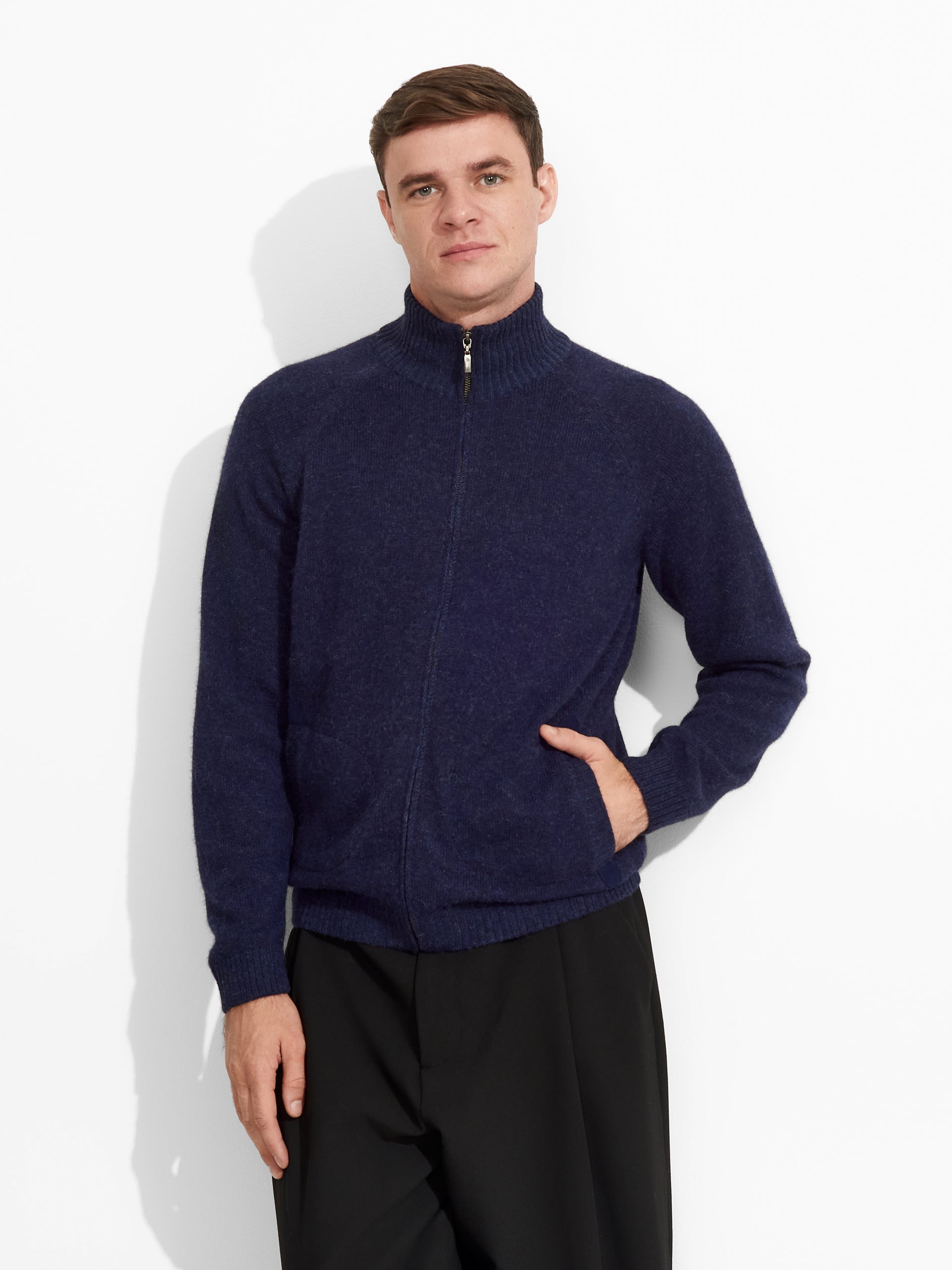 Zerres Cardigan Baby Alpaca Color Blue