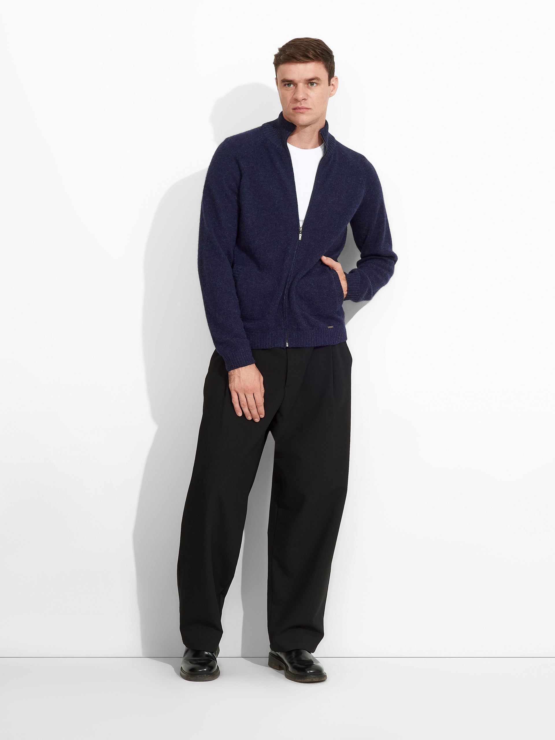 Zerres Cardigan Baby Alpaca Color Blue