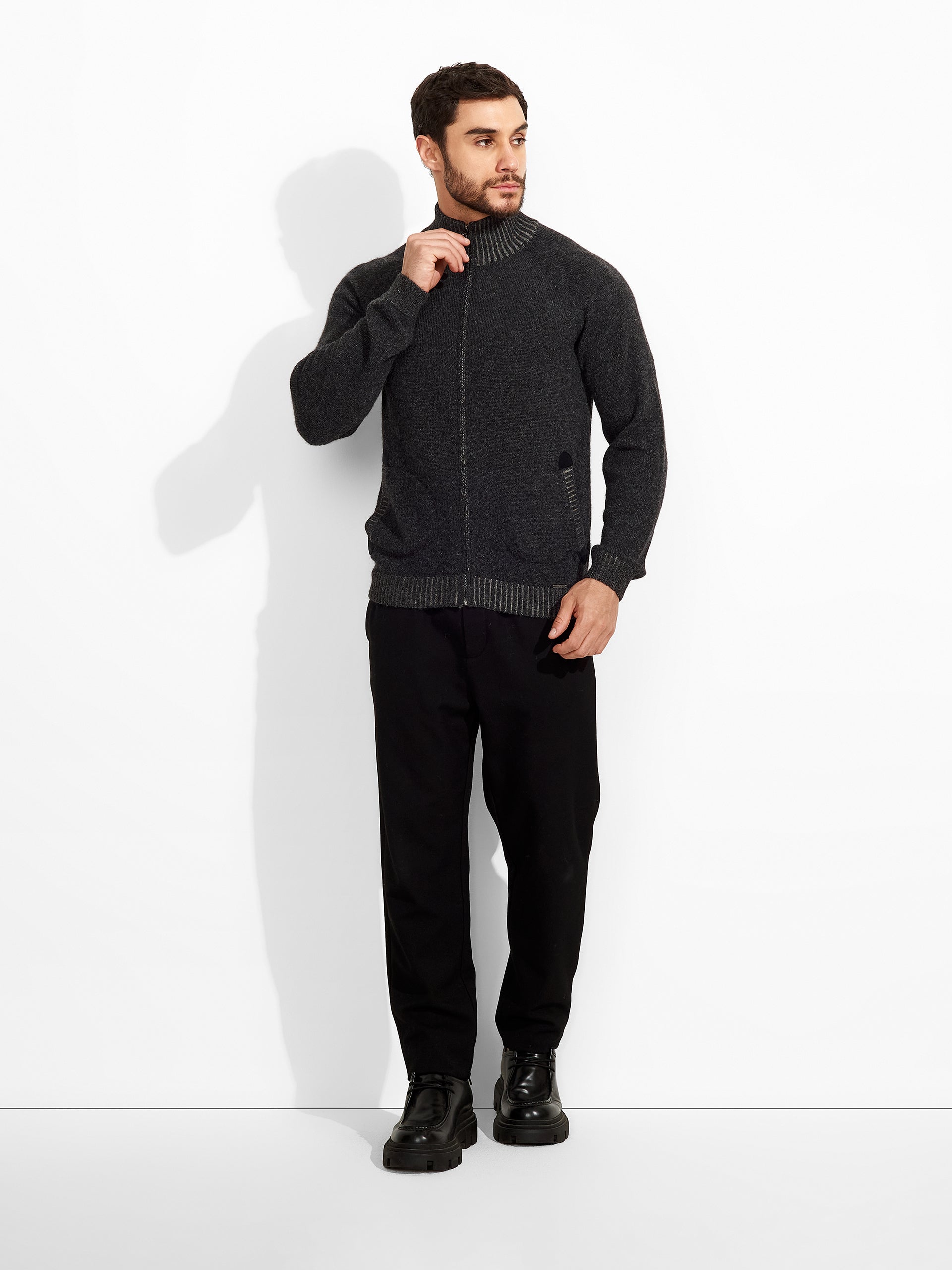 Zerres Cardigan Baby Alpaca Color Grey