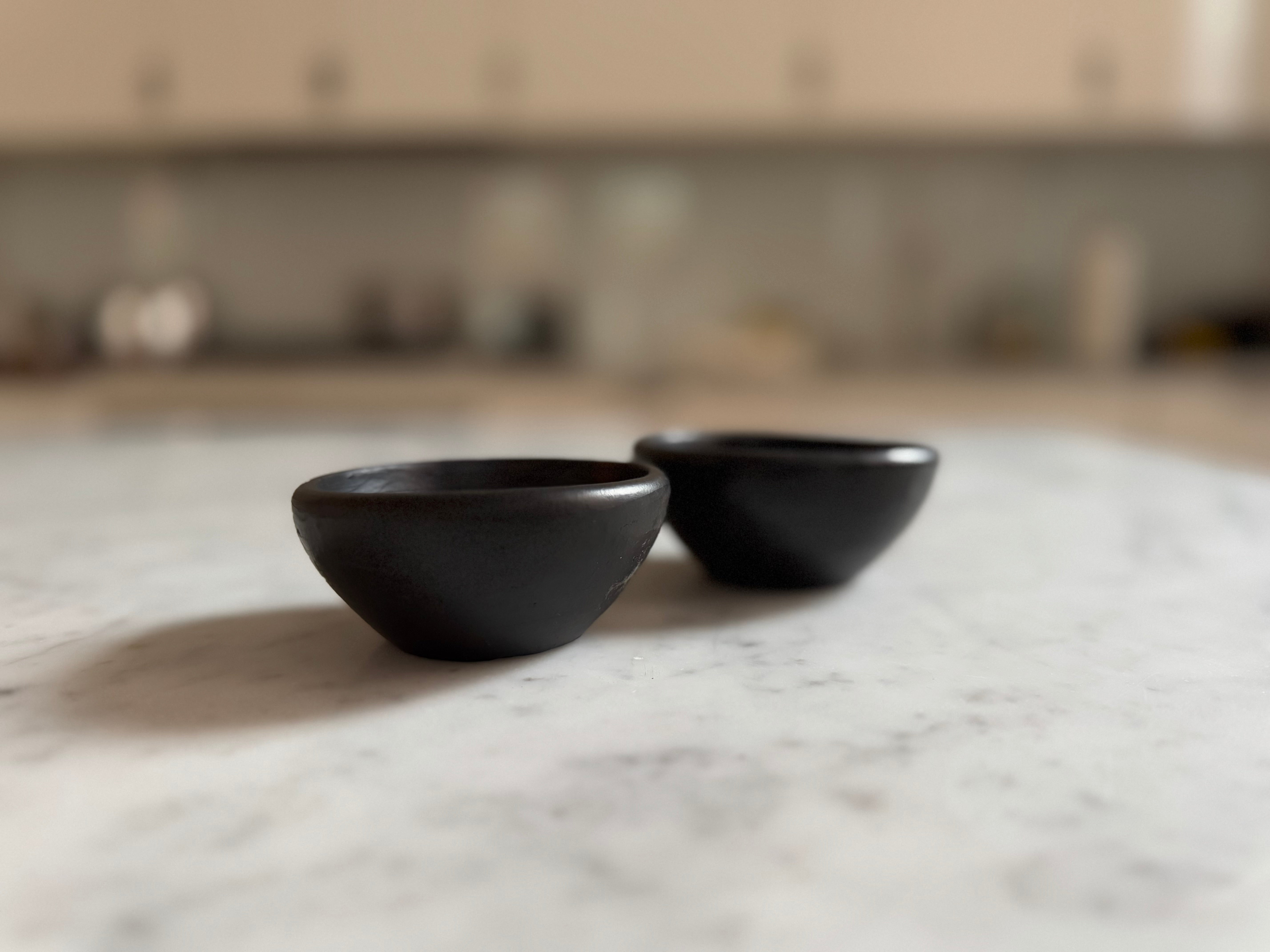 Chamba Black Pottery Mini Sauce Bowl