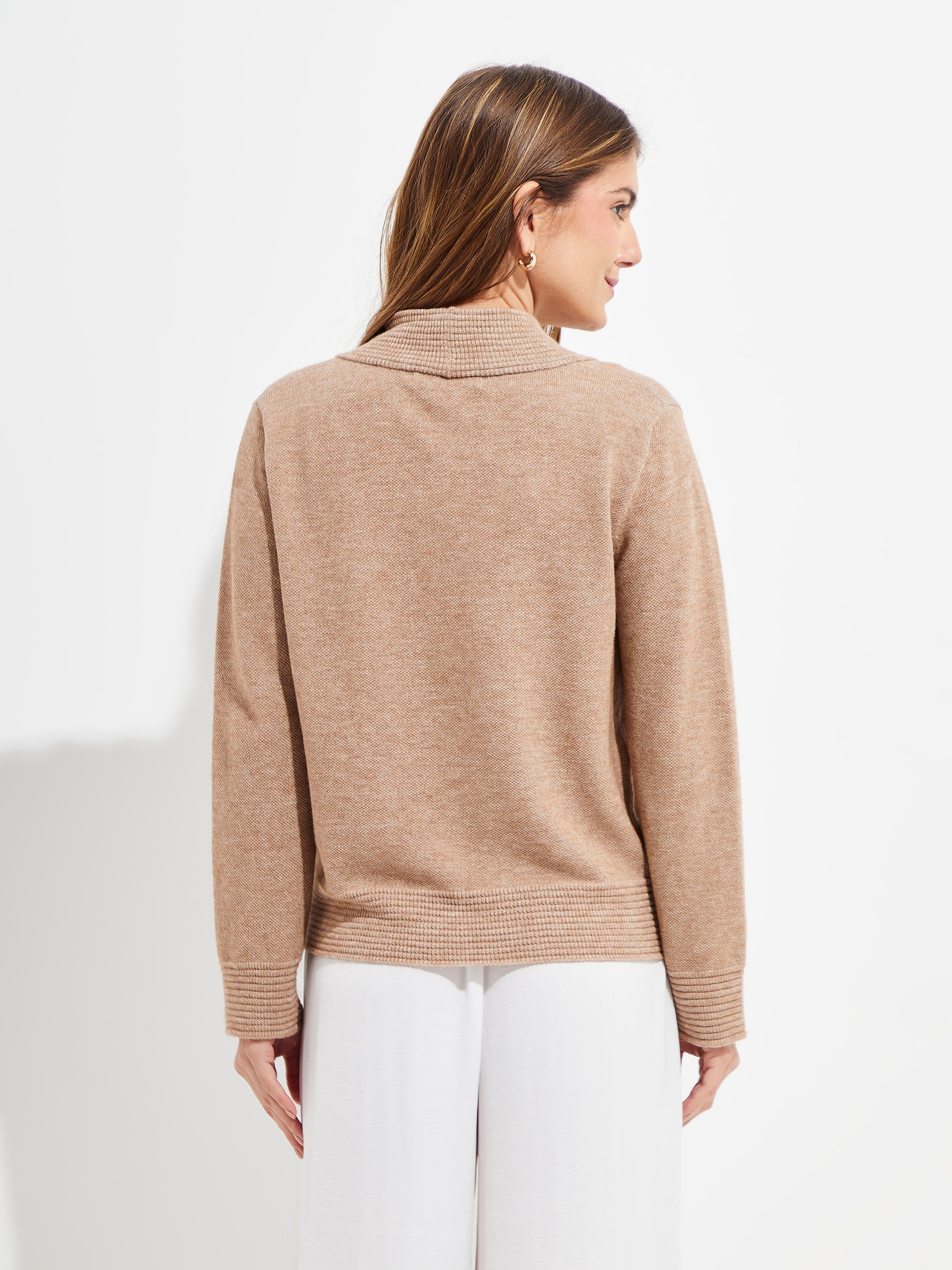 Yalika Cardigan Cotton Color Beige - Paz Lifestyle 