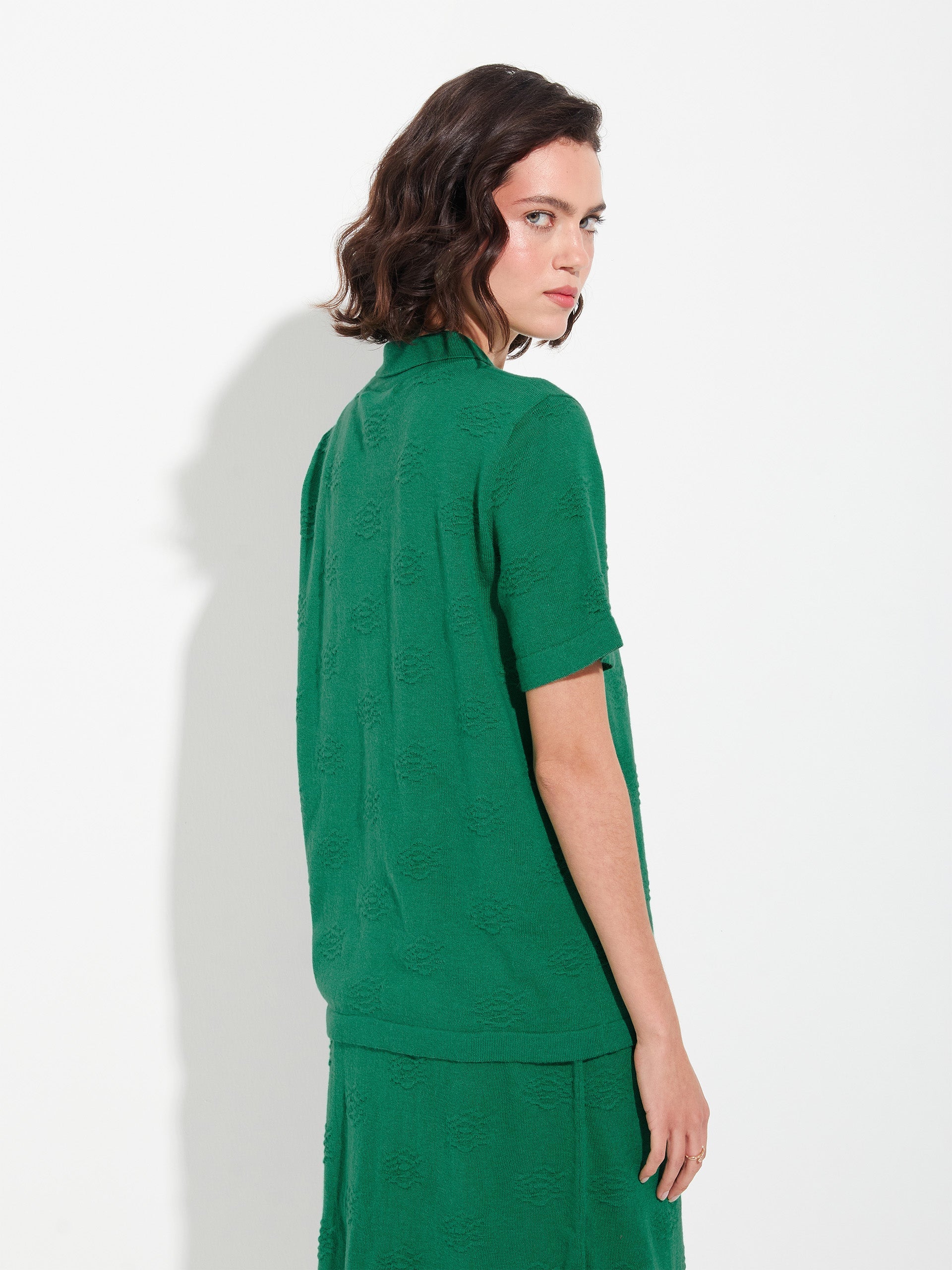 Zabeth Blouse Cotton Color Green