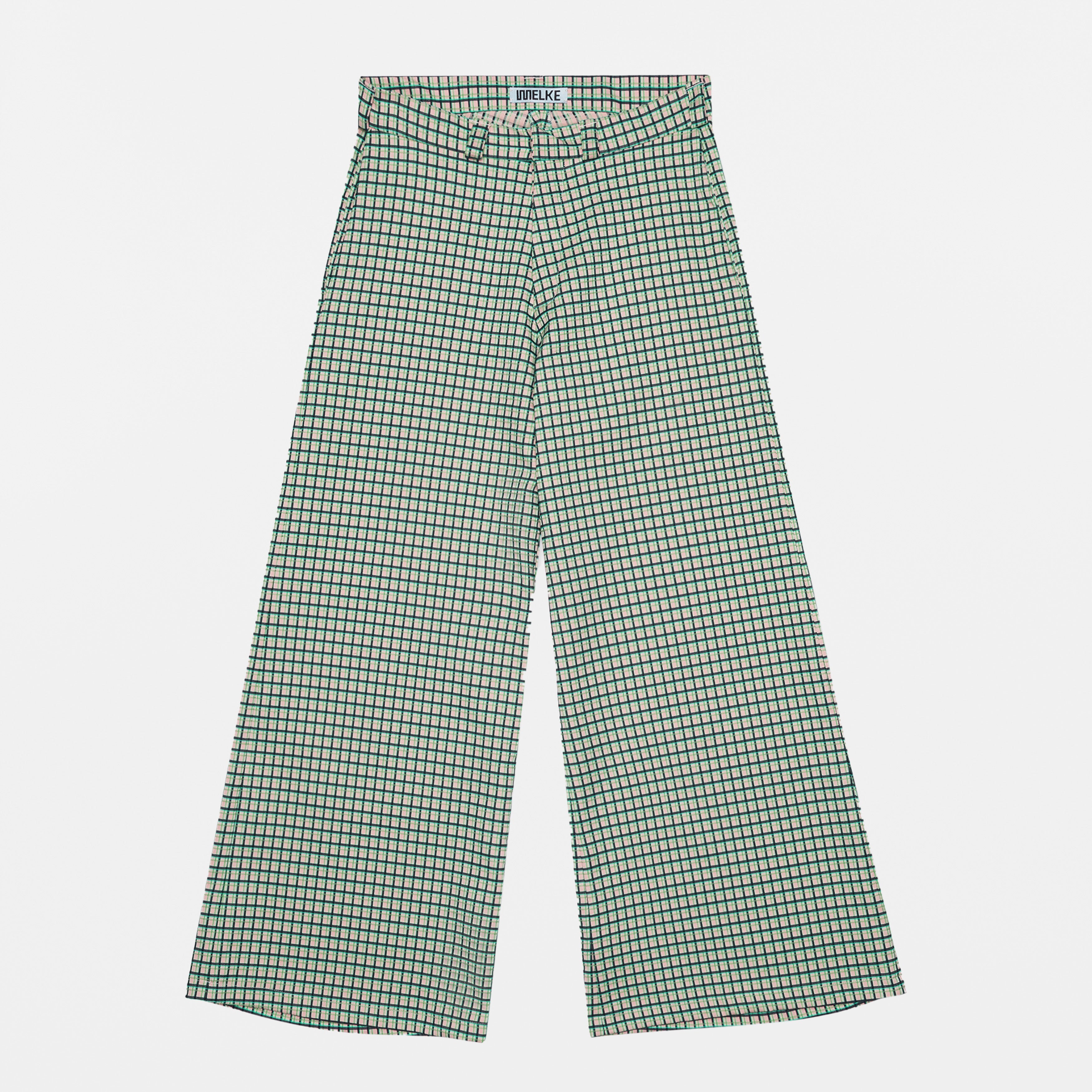 Plaid Wide Leg Pants - Paz Lifestyle 