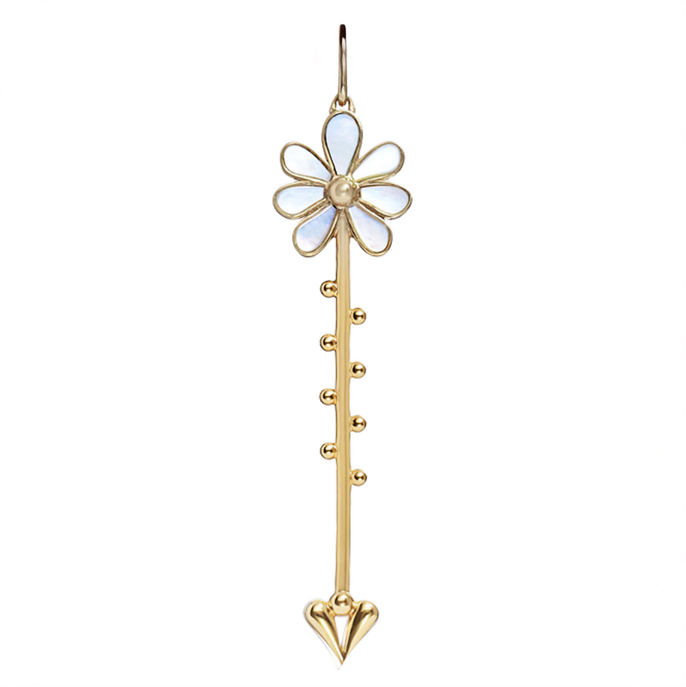 Bloom Wand Pendant in 18k Yellow Gold - Paz Lifestyle 