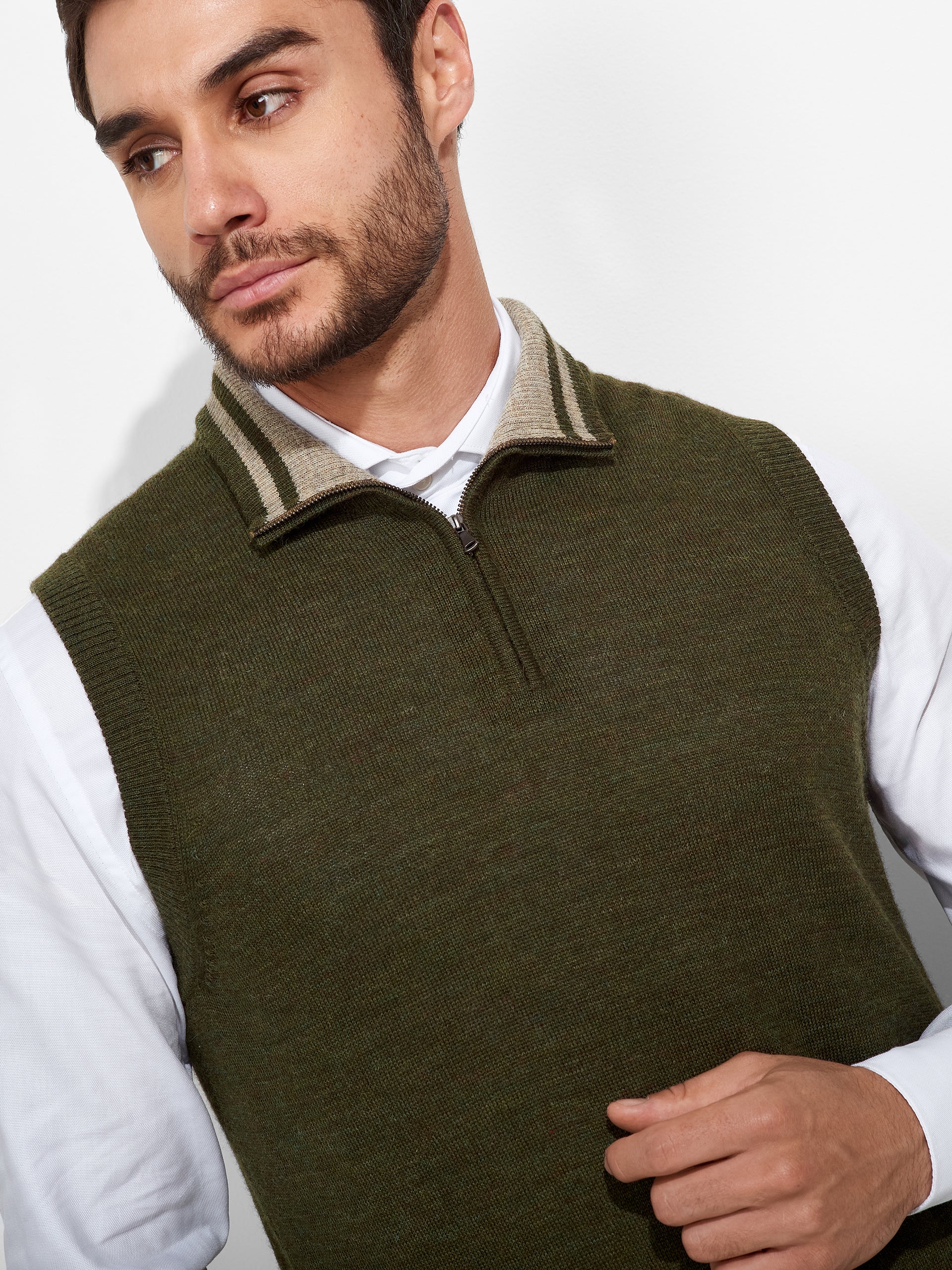 Zenith Vest Baby Alpaca Color Green