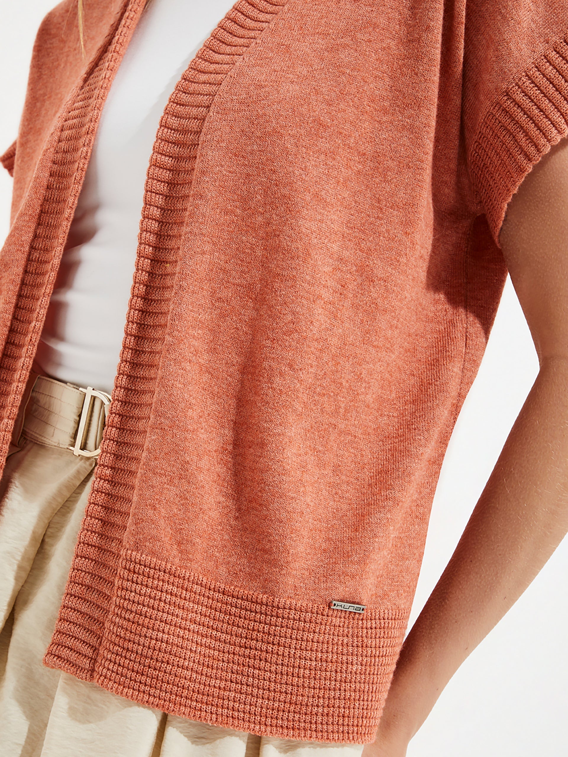 Ymelde Vest Cotton Color Orange - Paz Lifestyle 