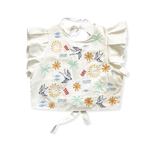 AGUSTINA - SWALLOWS CROP SHIRT - NOQA KASHANI COLLECTION - Paz Lifestyle 