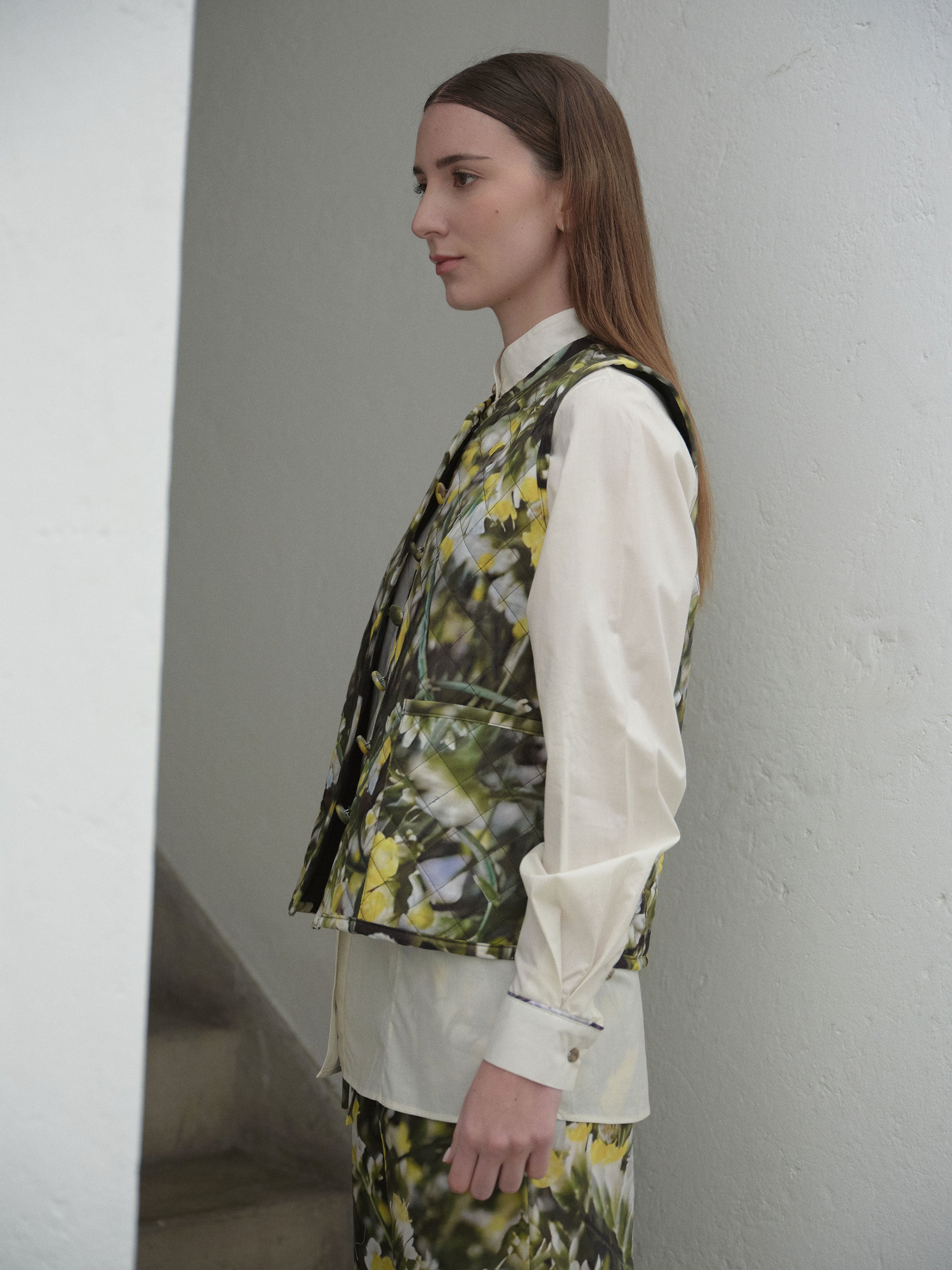 AZUCENA VEST IN AMARILLA PRINT