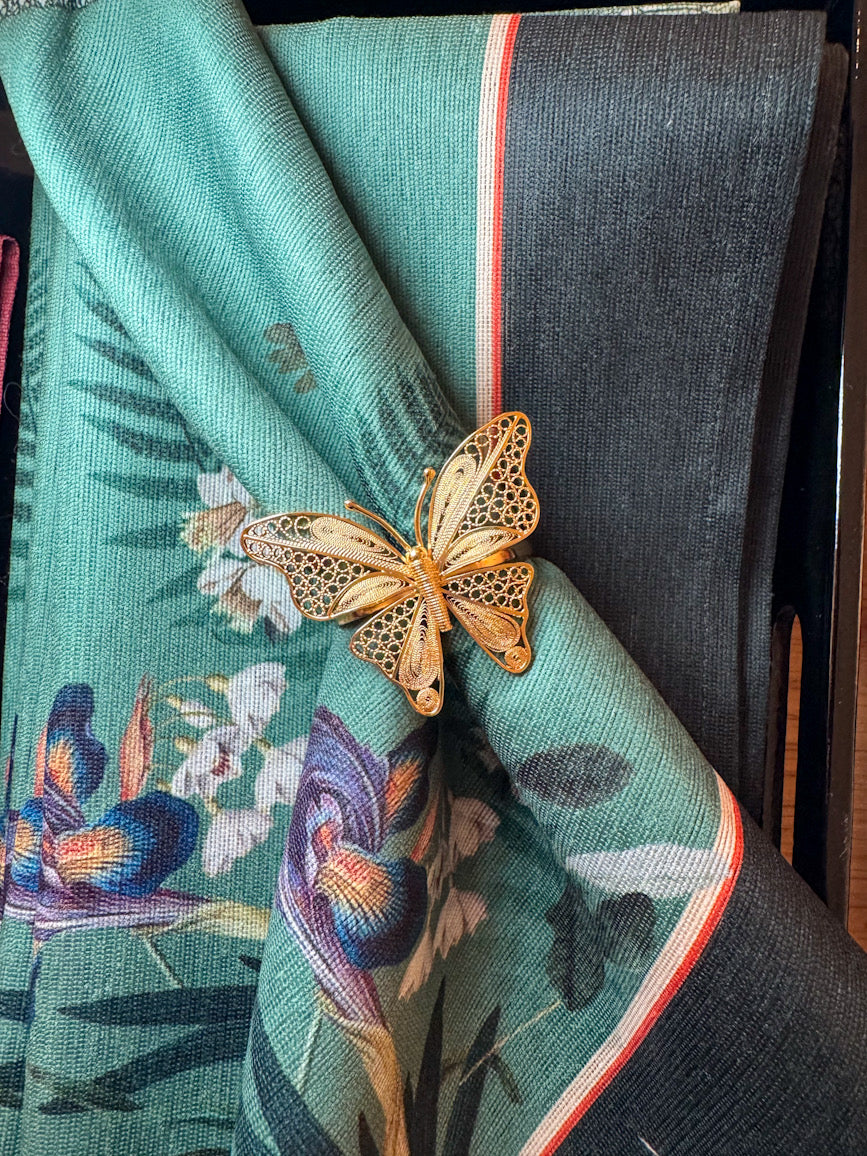 Filigree Deluxe Butterfly Napkin Ring - Paz Lifestyle 