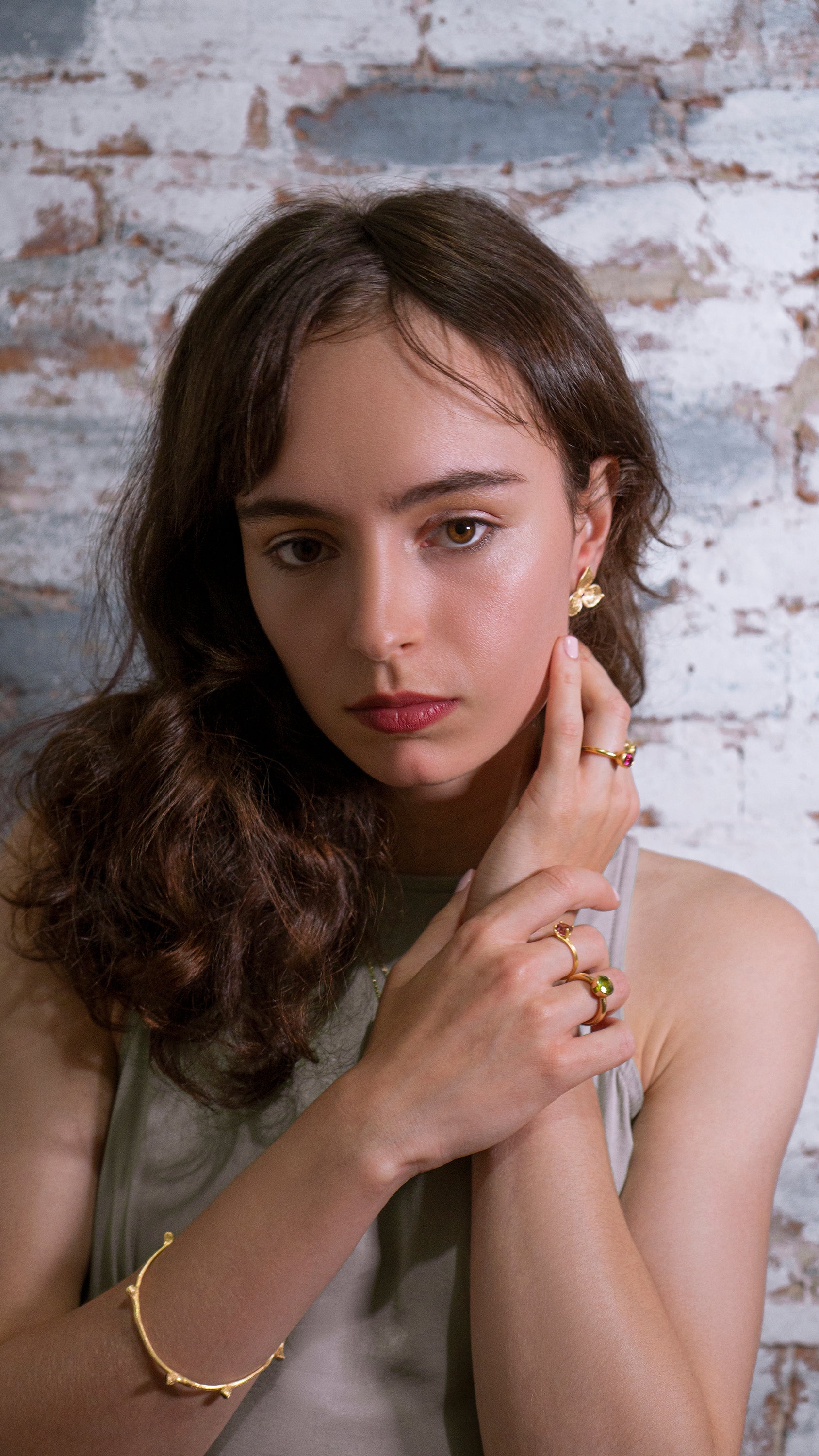 limited edition Fairmined Gold 3 Petal Ruby Statement Earrings - Paz Lifestyle 