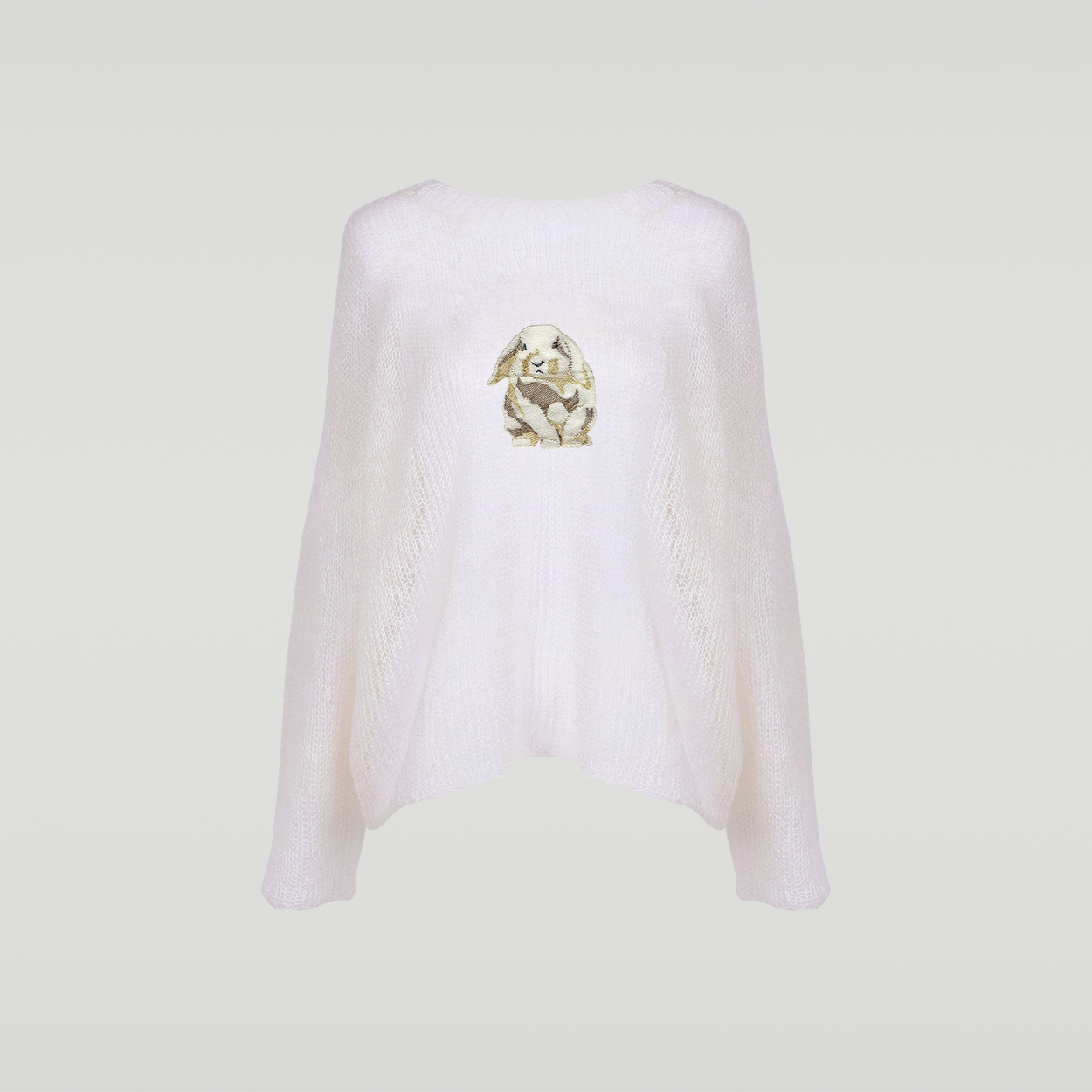 Cream Mohair Handknit Pullover - Paz Lifestyle 