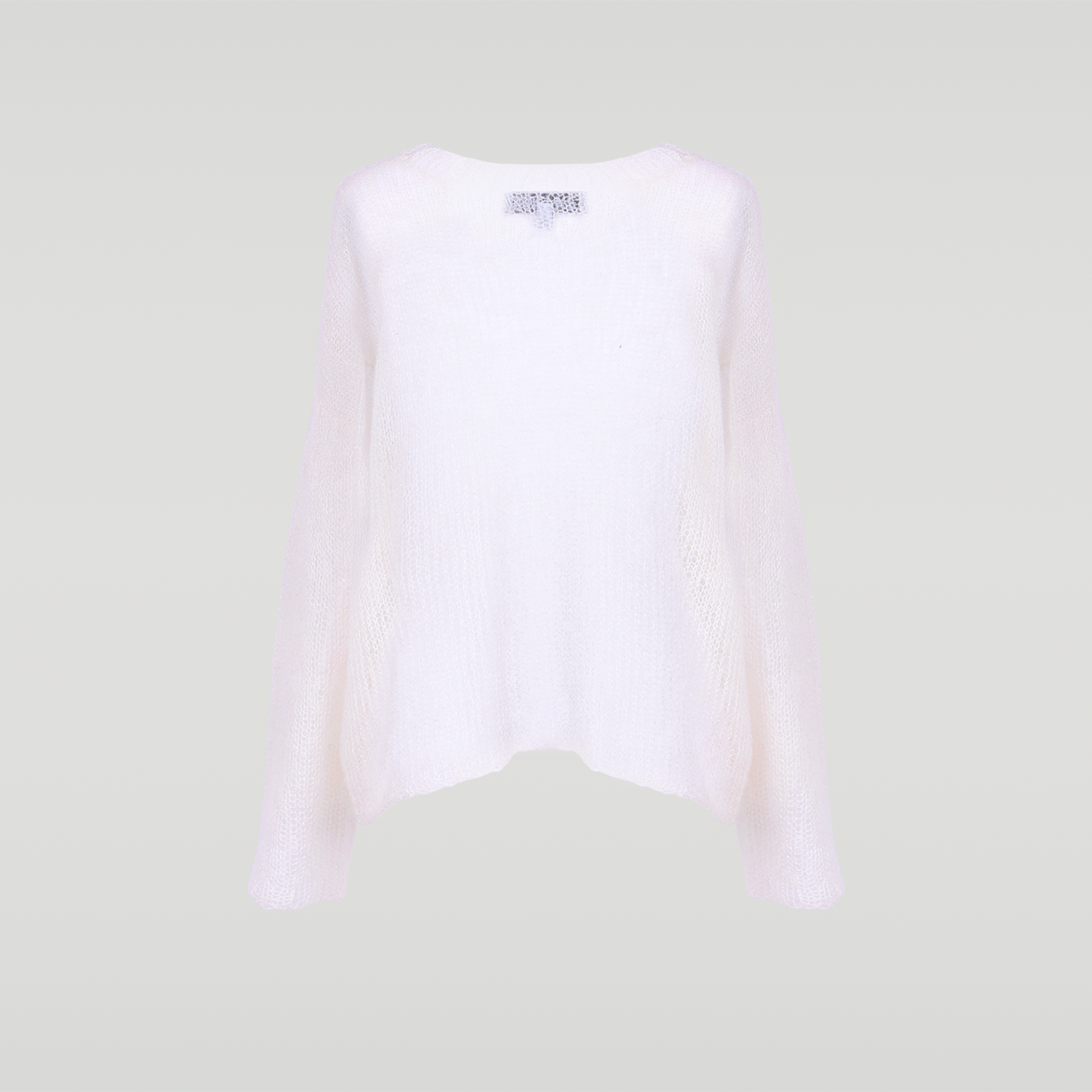 Cream Mohair Handknit Pullover - Paz Lifestyle 