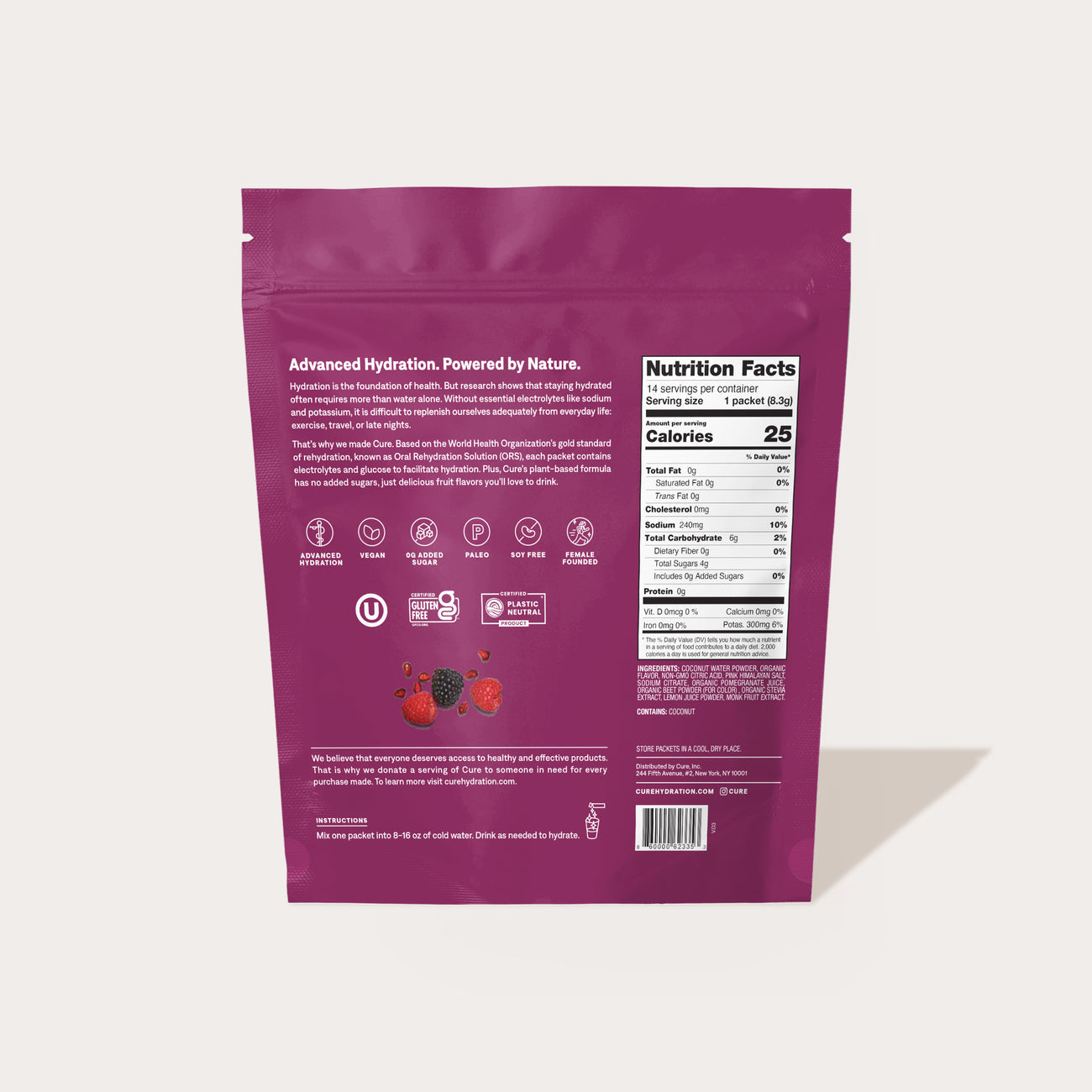 Berry Hydrating Electrolyte Mix - Paz Lifestyle 