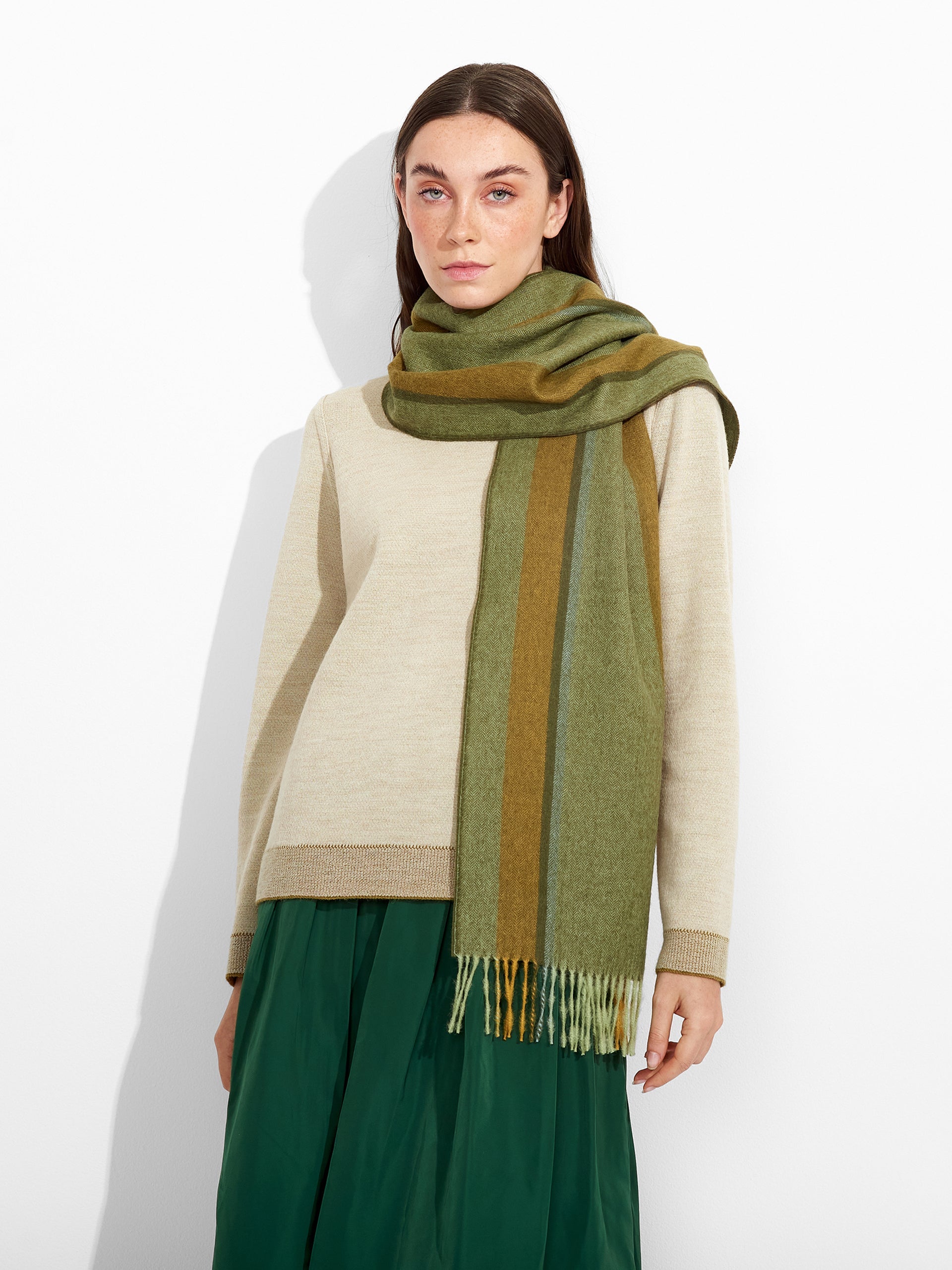 Perejil Scarf Baby Alpaca Color Green