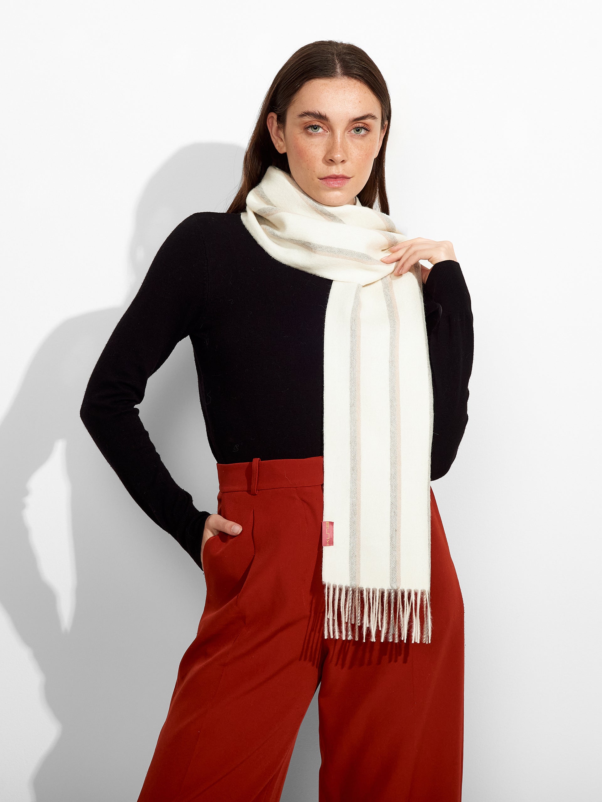 Jean Scarf Baby Alpaca Color Ecru