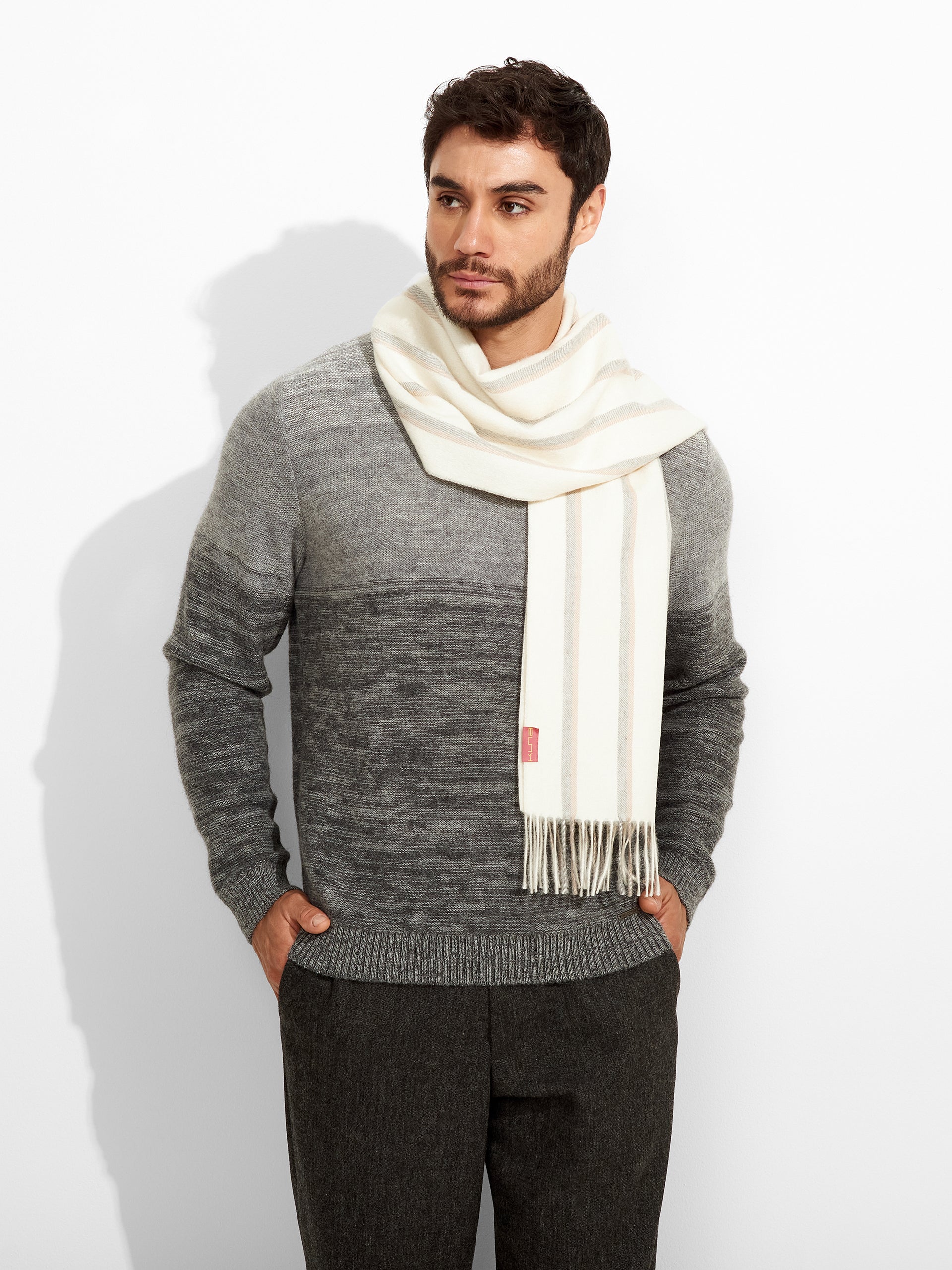 Jean Scarf Baby Alpaca Color Ecru