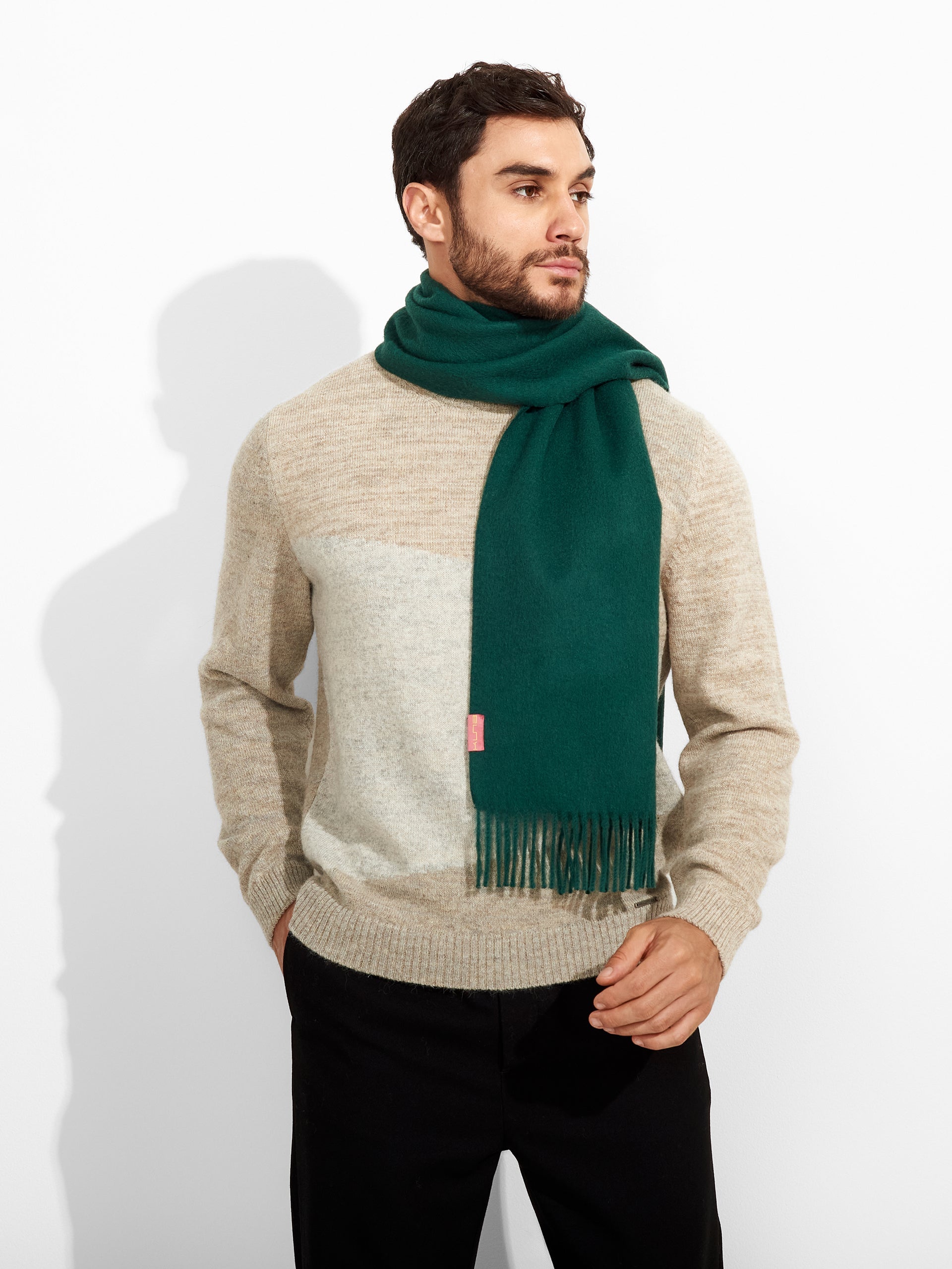 Adrian Scarf Baby Alpaca Color Green