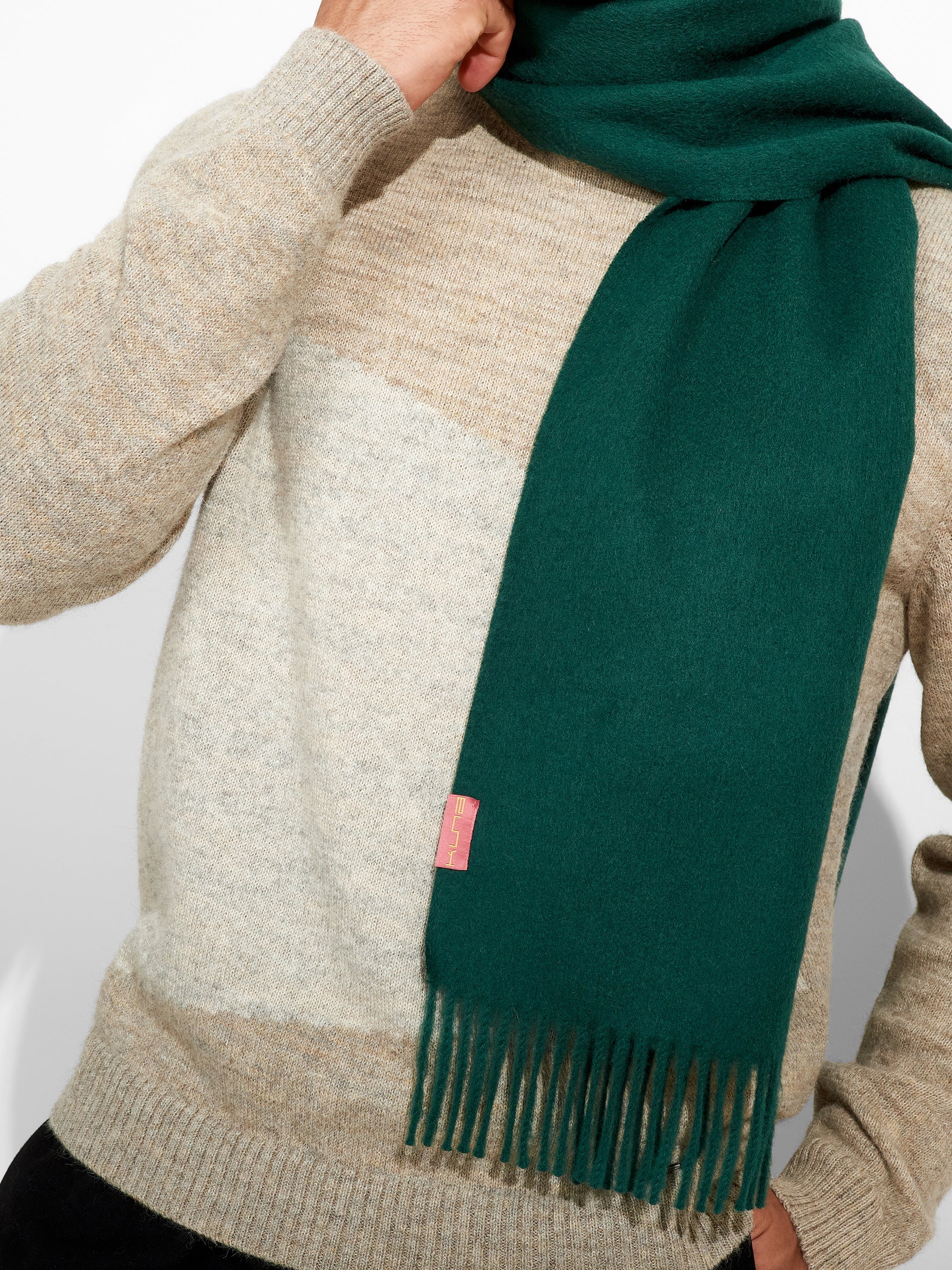 Adrian Scarf Baby Alpaca Color Green