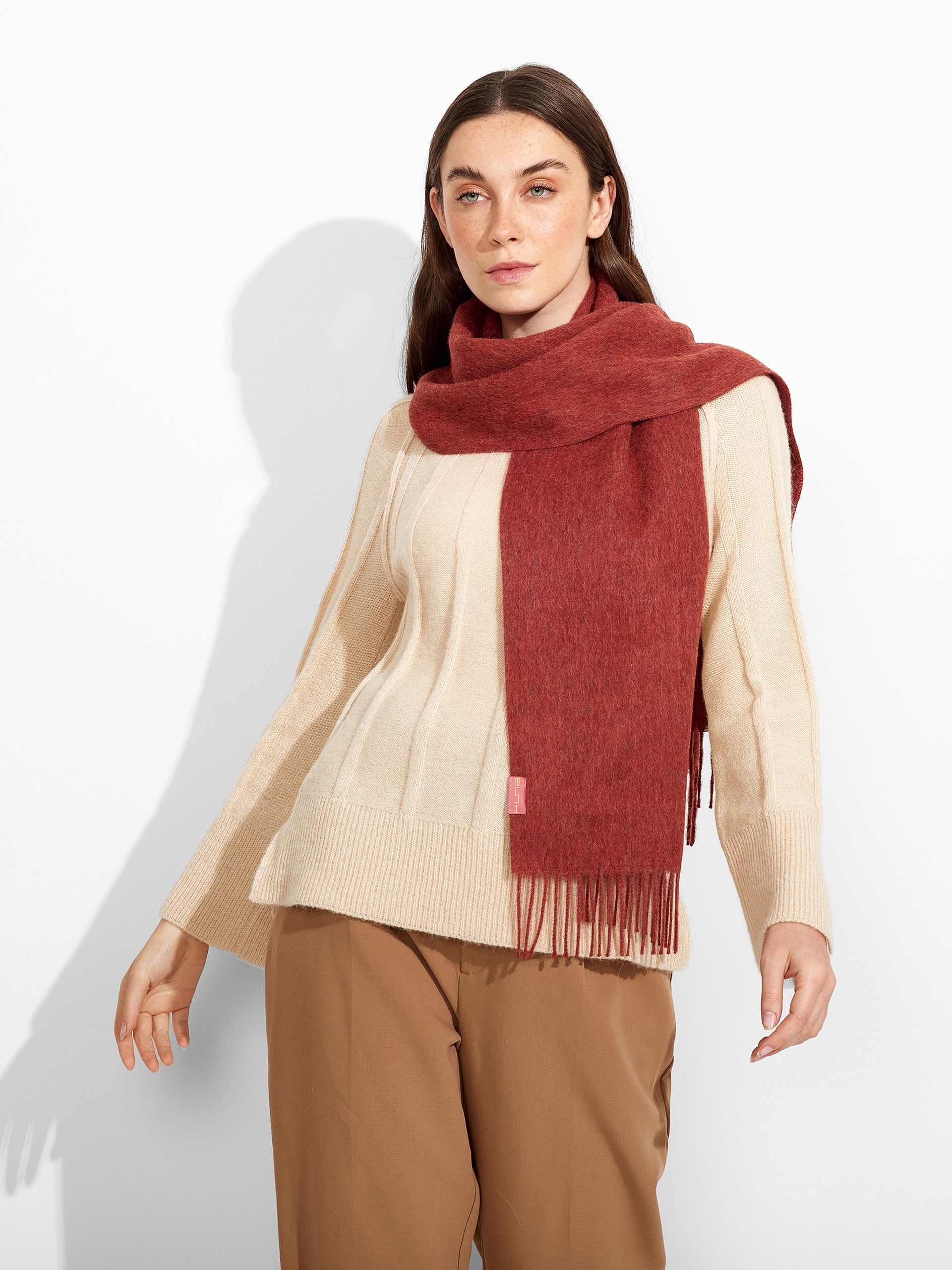 Zeta Scarf Baby Alpaca Color Red
