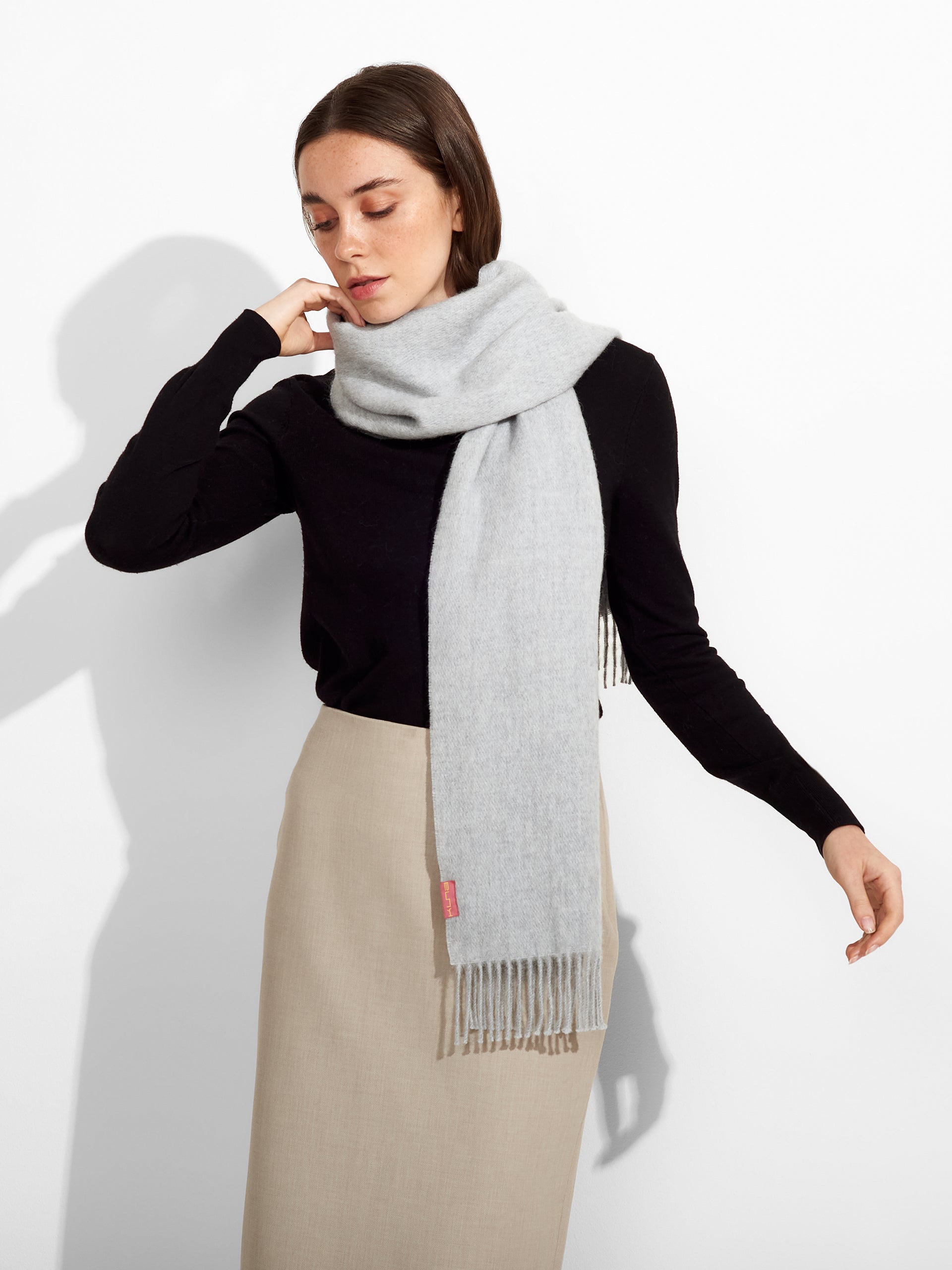 Zeta Scarf Baby Alpaca Color Grey