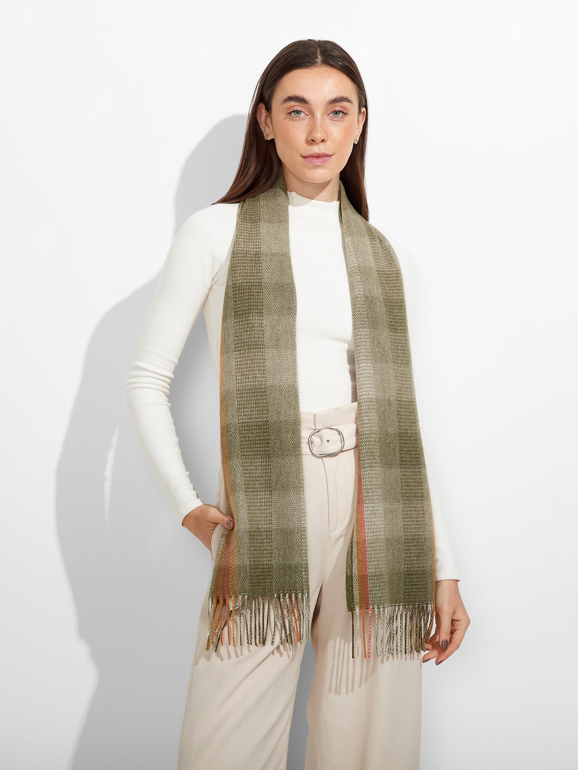 Zamery Scarf Baby Alpaca Color Green