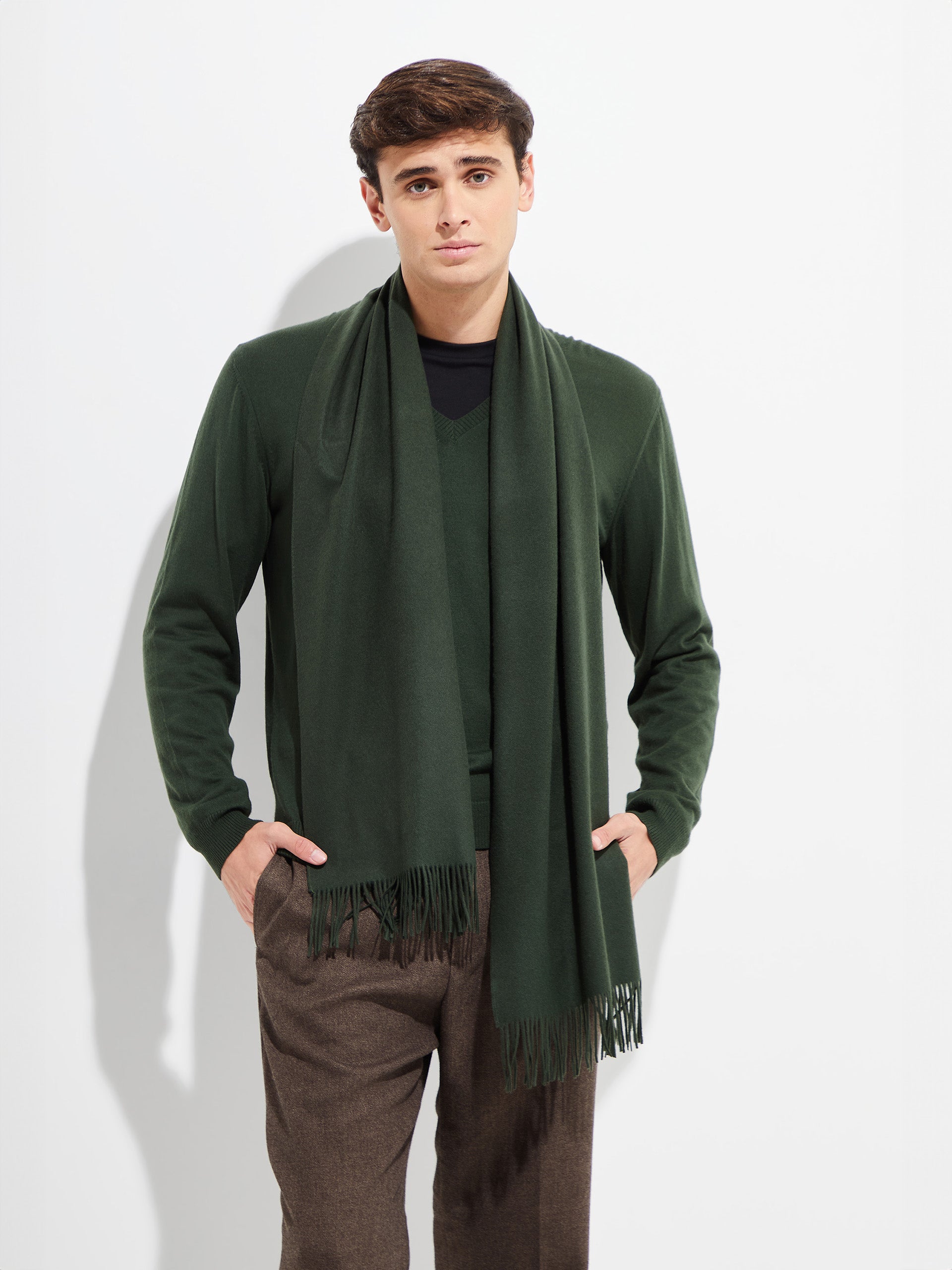 Basel Scarf Vicuna Color Green - Paz Lifestyle 