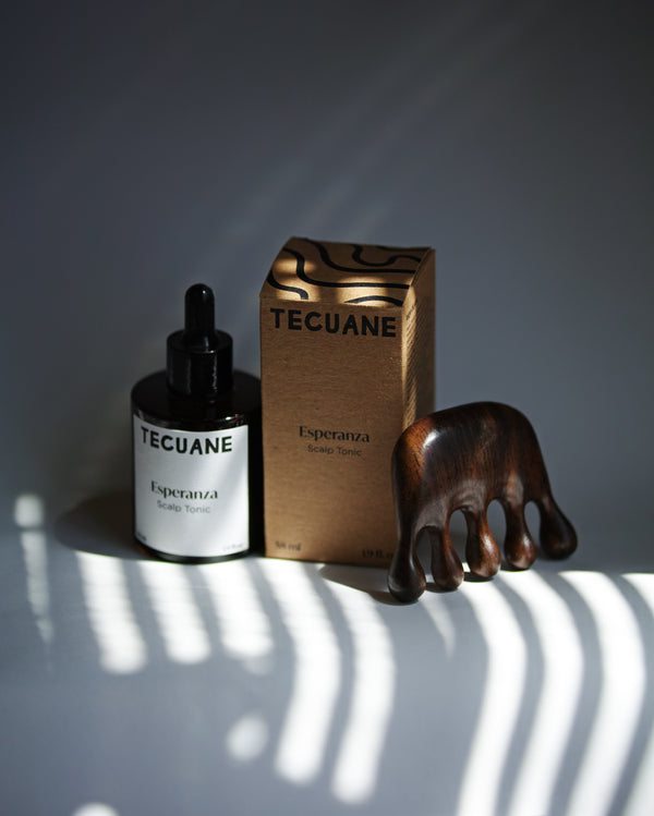 TECUANE DUO PACKAGE (Scalp Tonic + Wood Comb) - Paz Lifestyle 