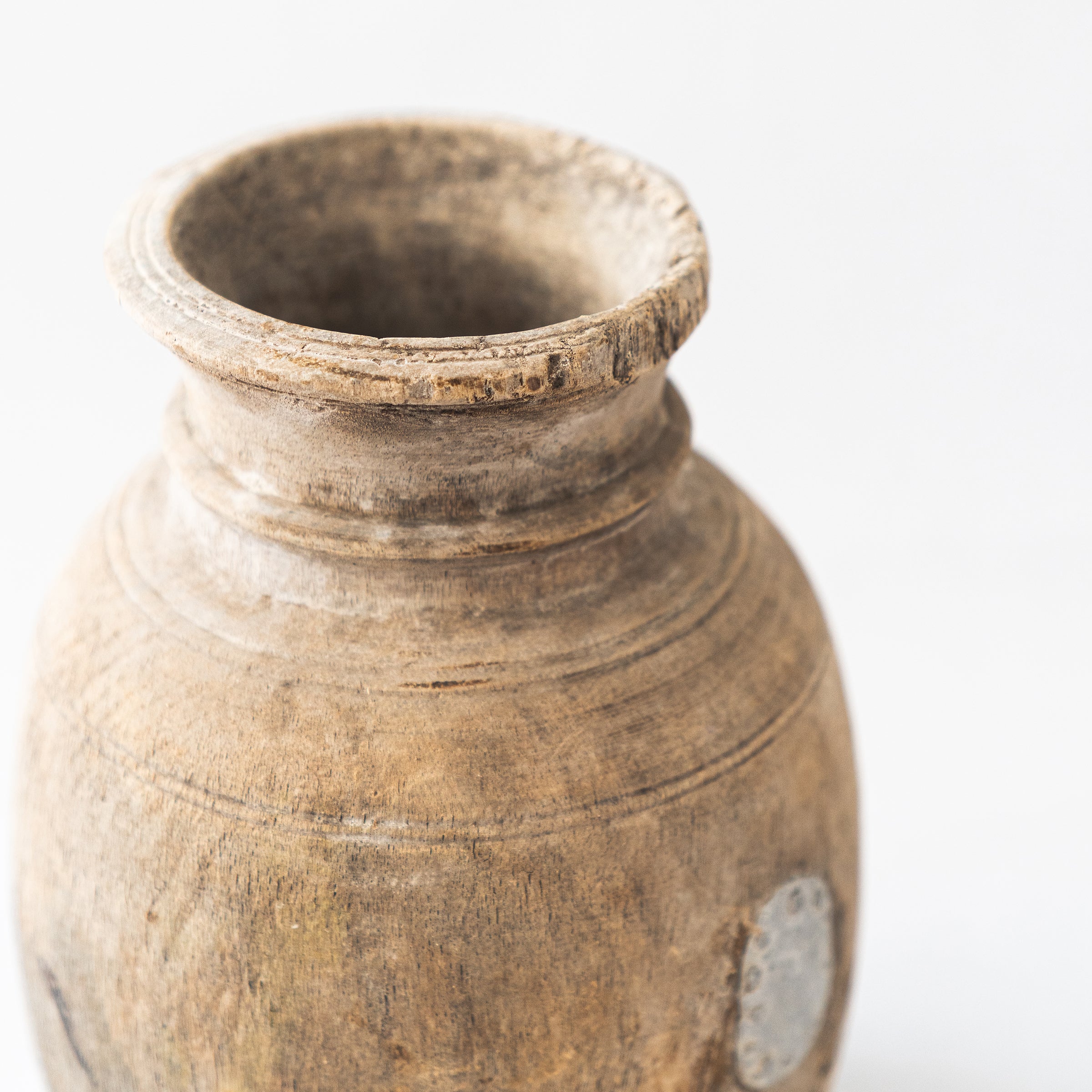 Antique Wooden Vase - Paz Lifestyle 