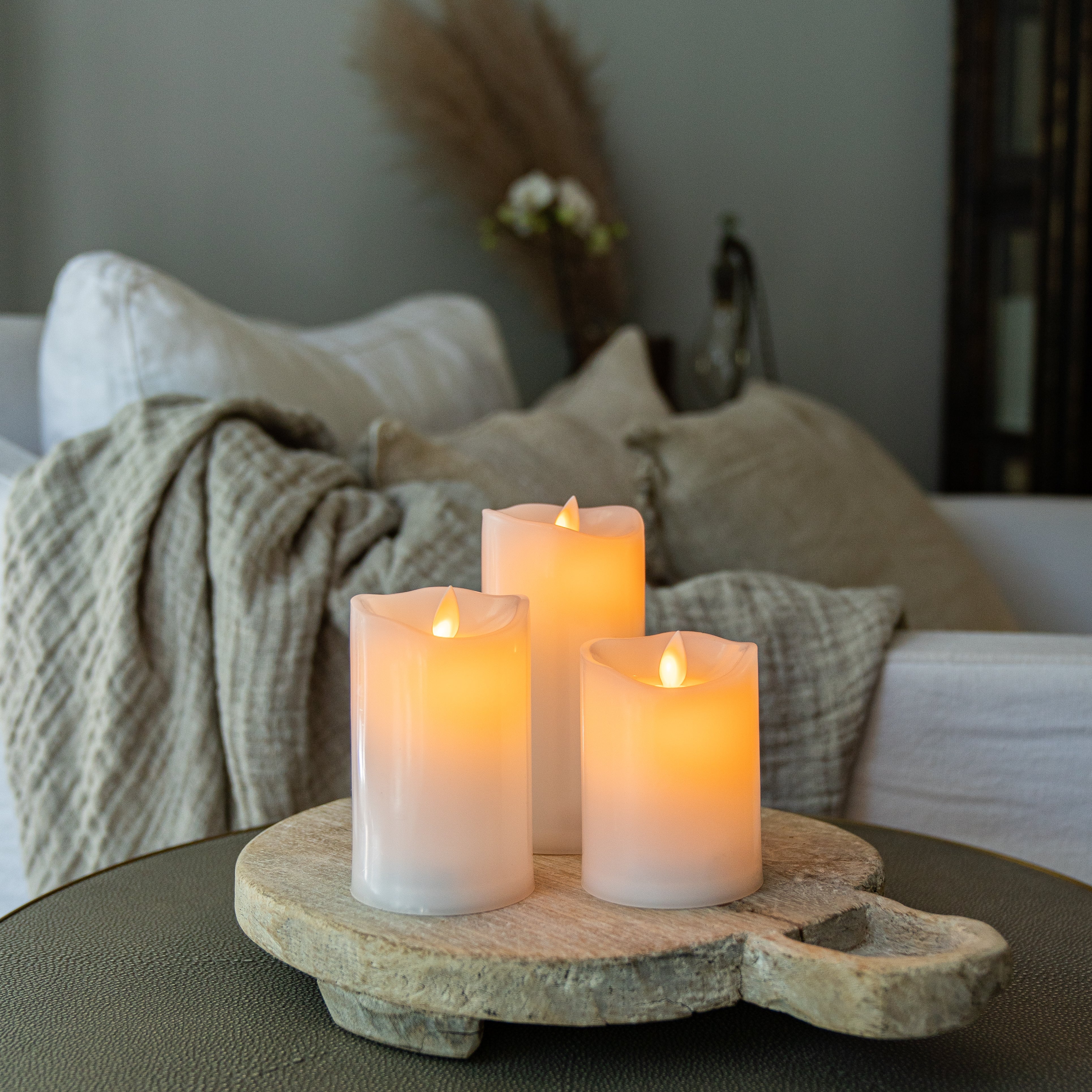 Led Flameless Candles with remote Set of 3 - Paz Lifestyle 