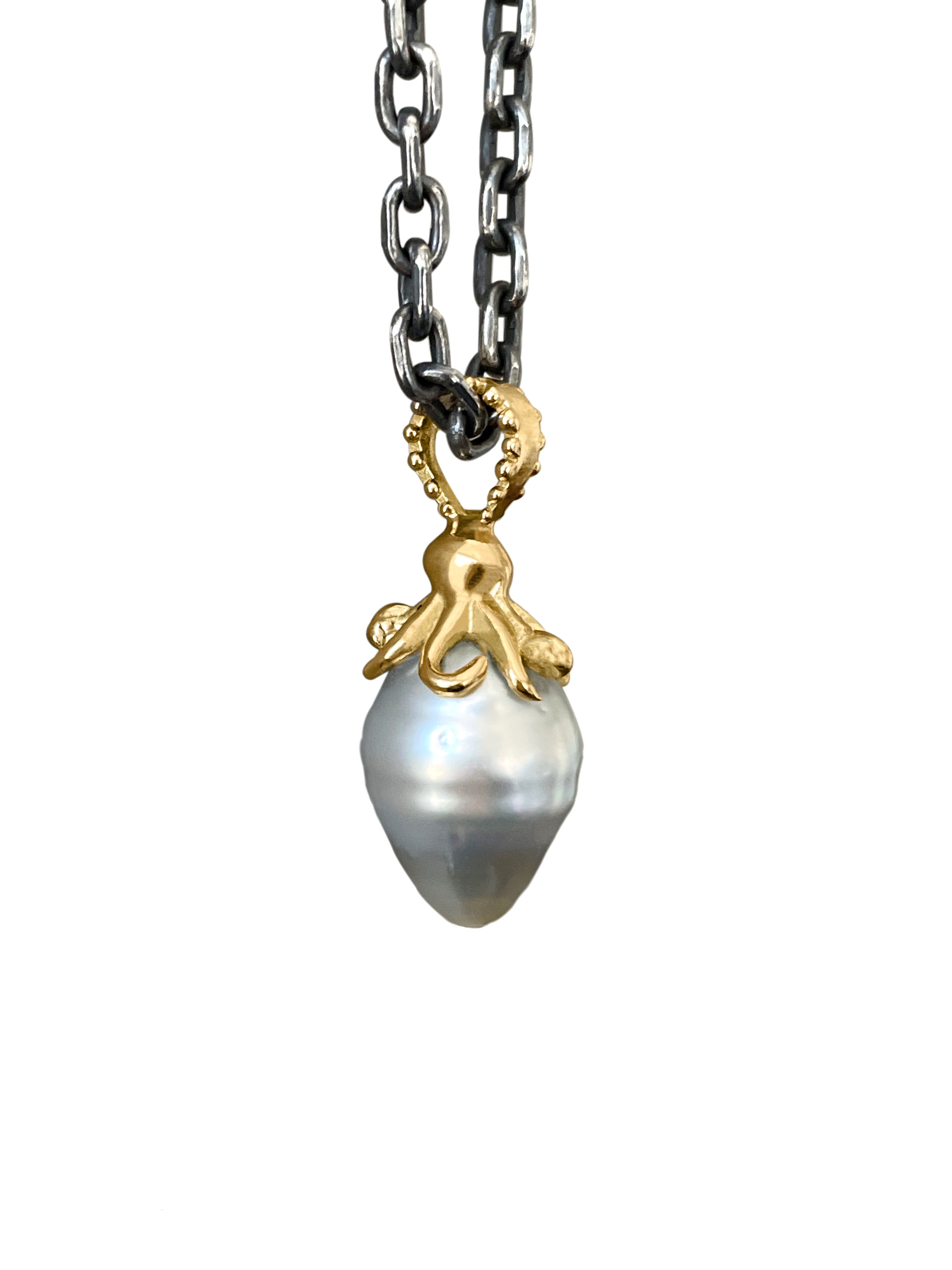MERCURY-FREE GOLD OCTOPUS PEARL NECKLACE - Paz Lifestyle 