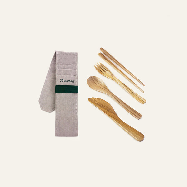 Reusable Wooden Cutlery Set (Original) - Paz Lifestyle 