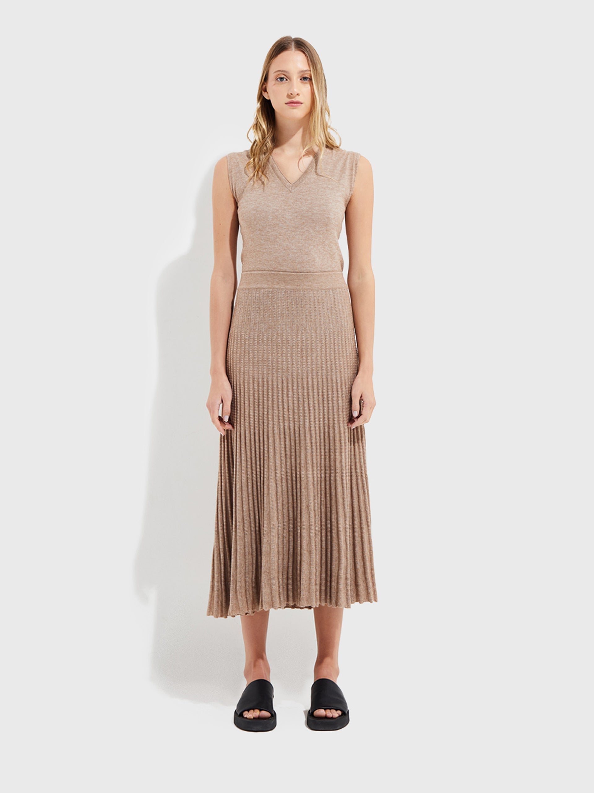 Yucatan Skirt Cotton Color Beige - Paz Lifestyle 