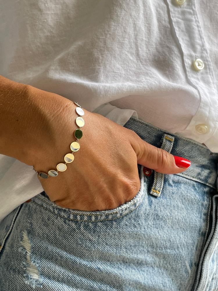 BOHEME CONFETTI LUNE 18KY GOLD BRACELET rts - Paz Lifestyle 
