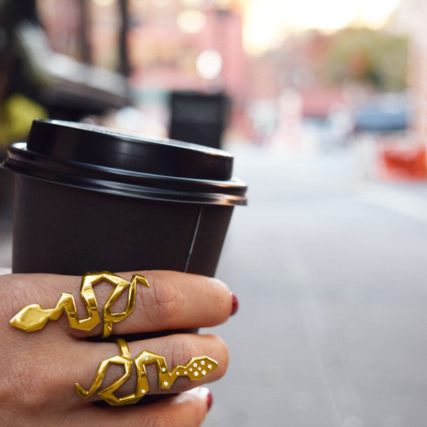 FACETTE SNAKE DIAMOND RING - Paz Lifestyle 