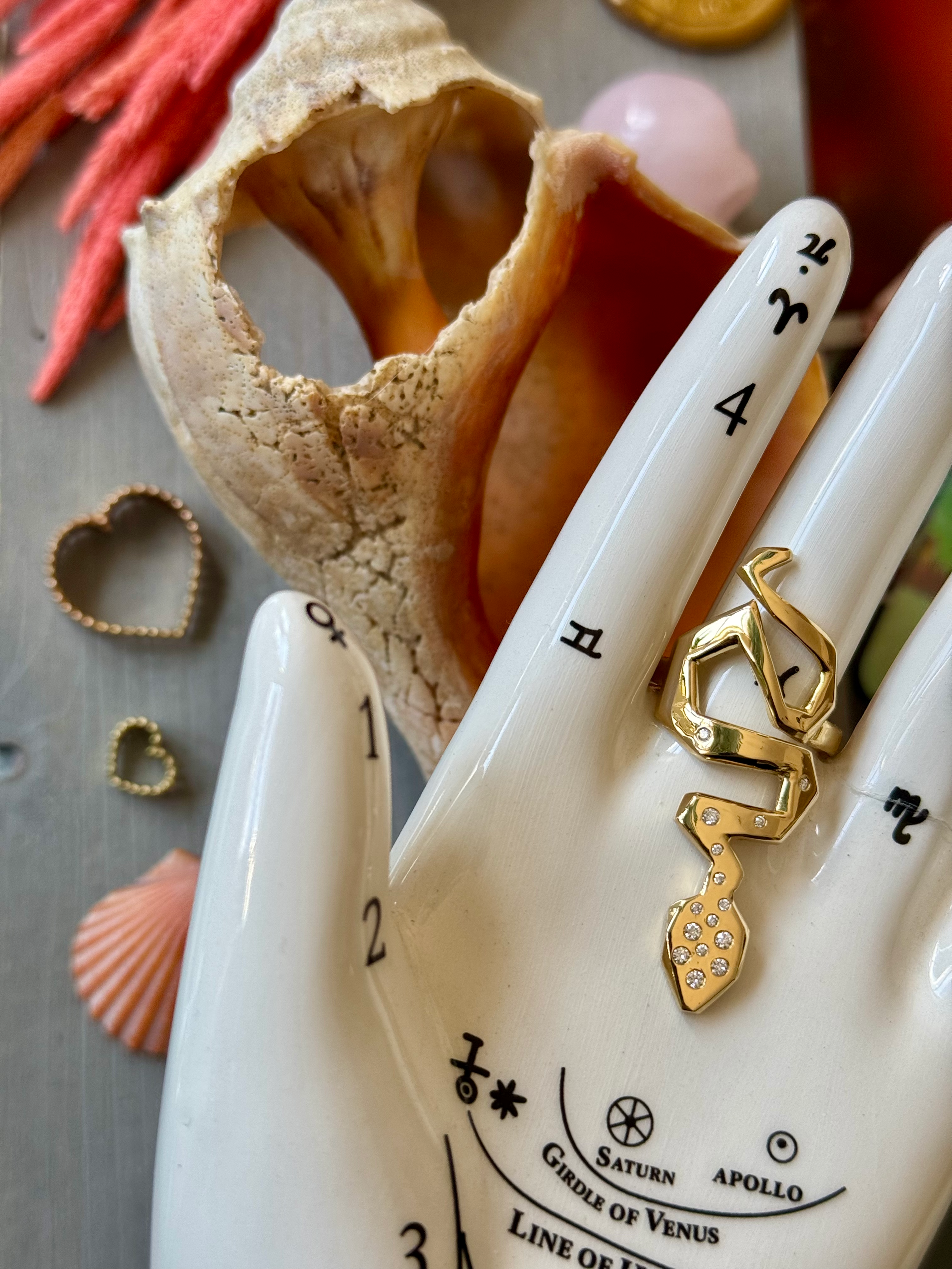 FACETTE SNAKE DIAMOND RING - Paz Lifestyle 