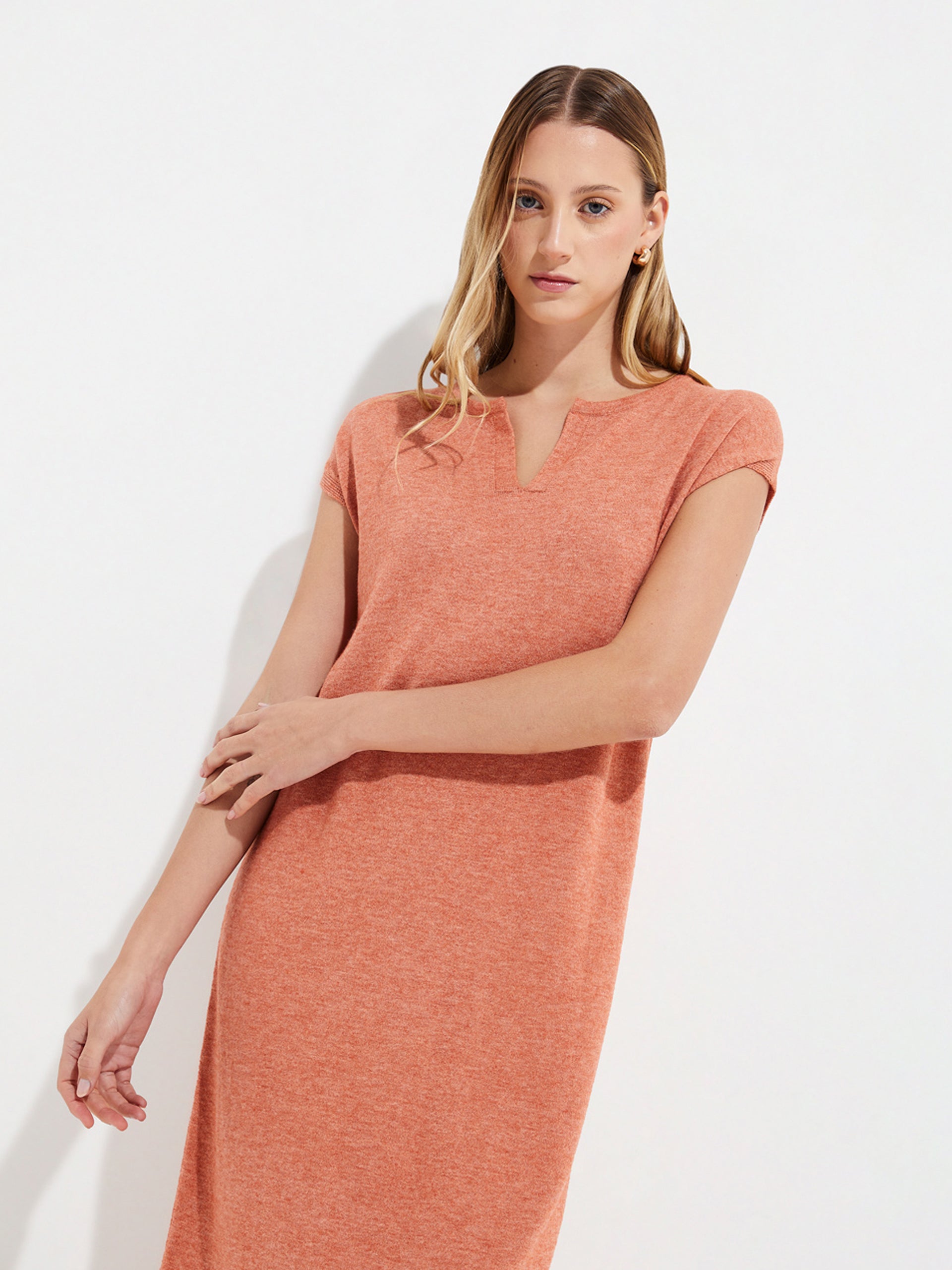 Uresti Dress Cotton Color Orange - Paz Lifestyle 