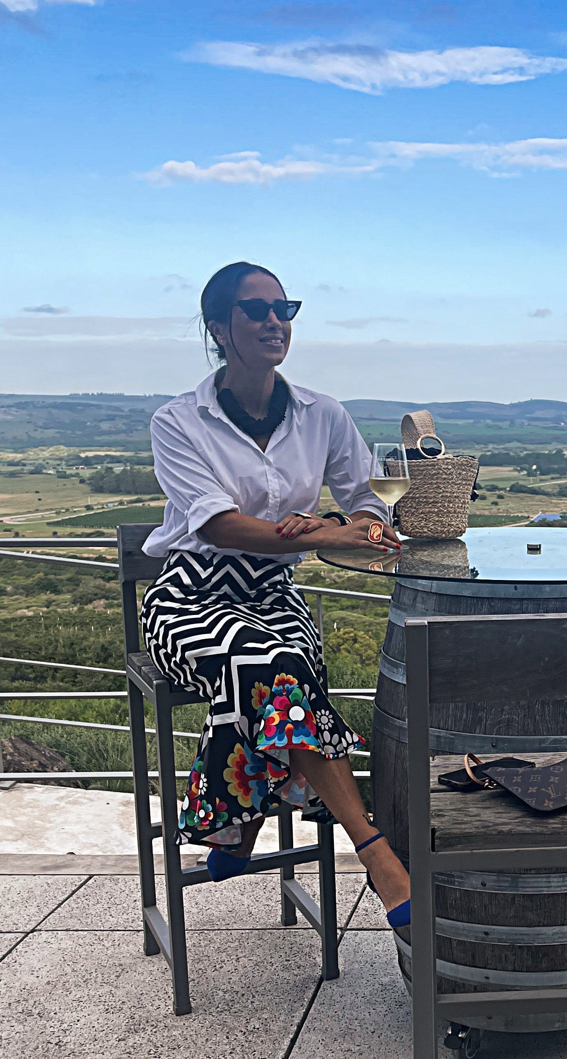 AGUSTINA - PRINTED SATIN TRADITIONAL GODET SKIRT - Paz Lifestyle 