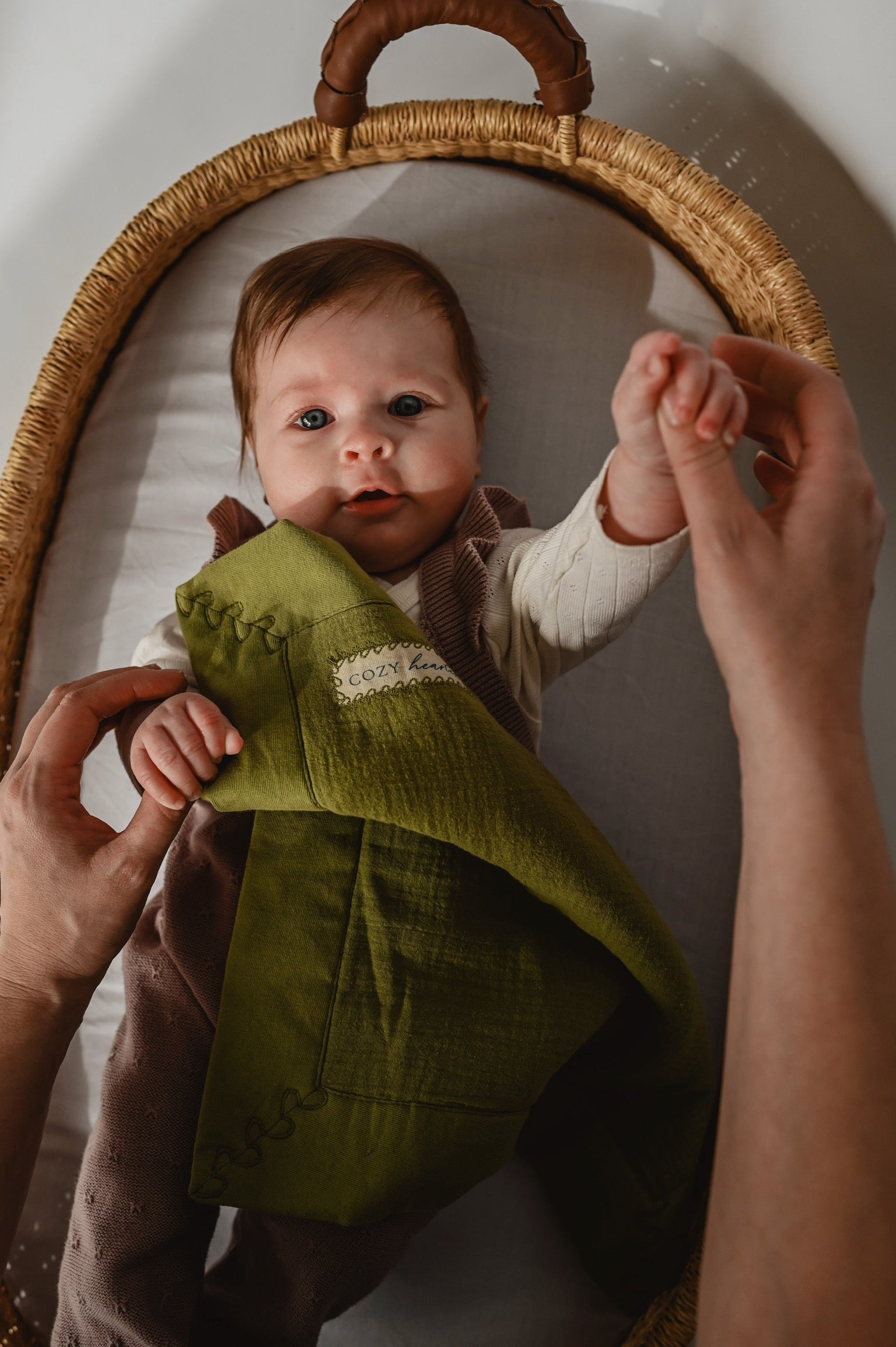 The Mini Cozy Lovey – Organic Baby Security Blanket Set - Green